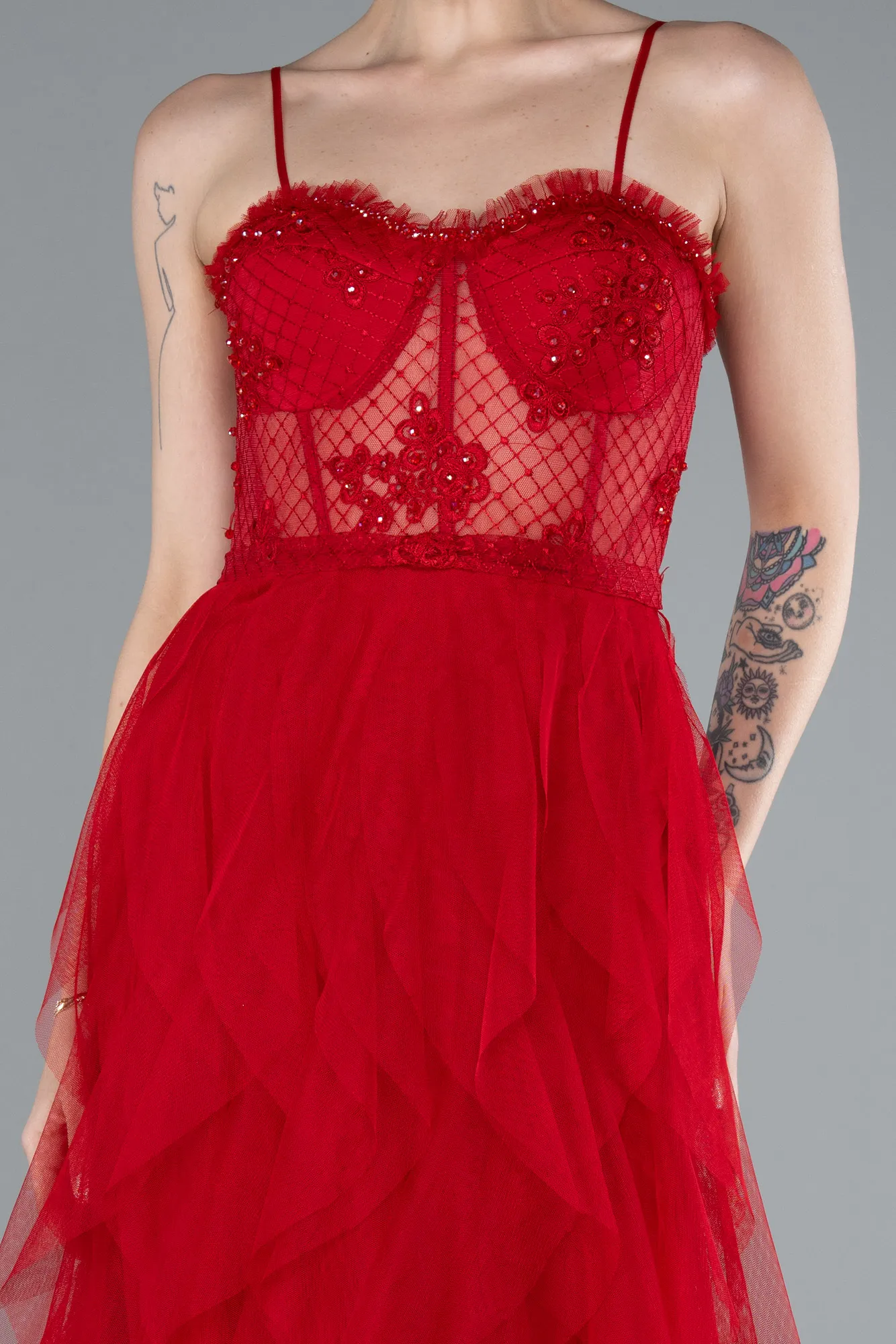 Red-Long Evening Dress ABU5204