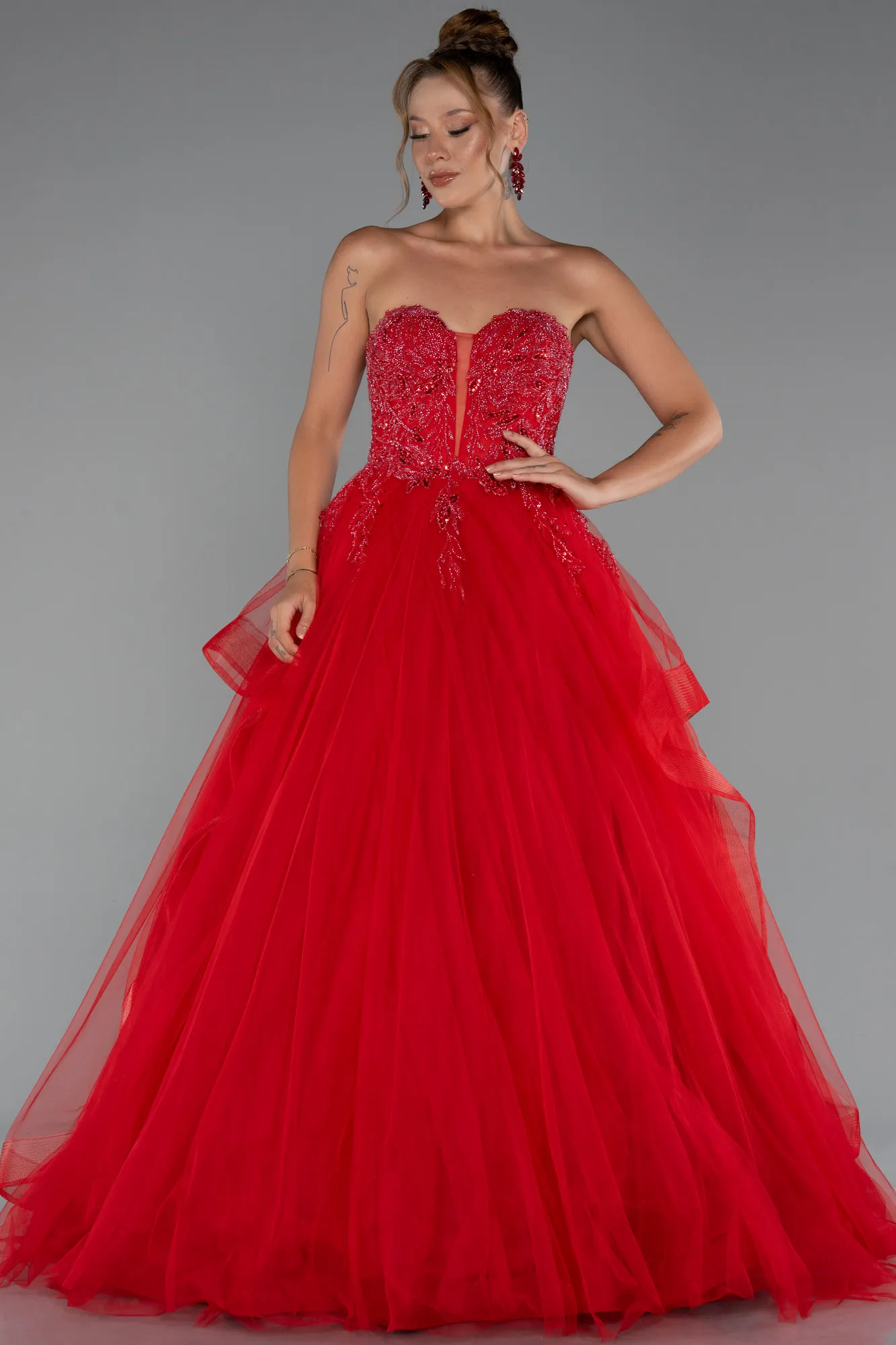 Red-Long Evening Dress ABU5290