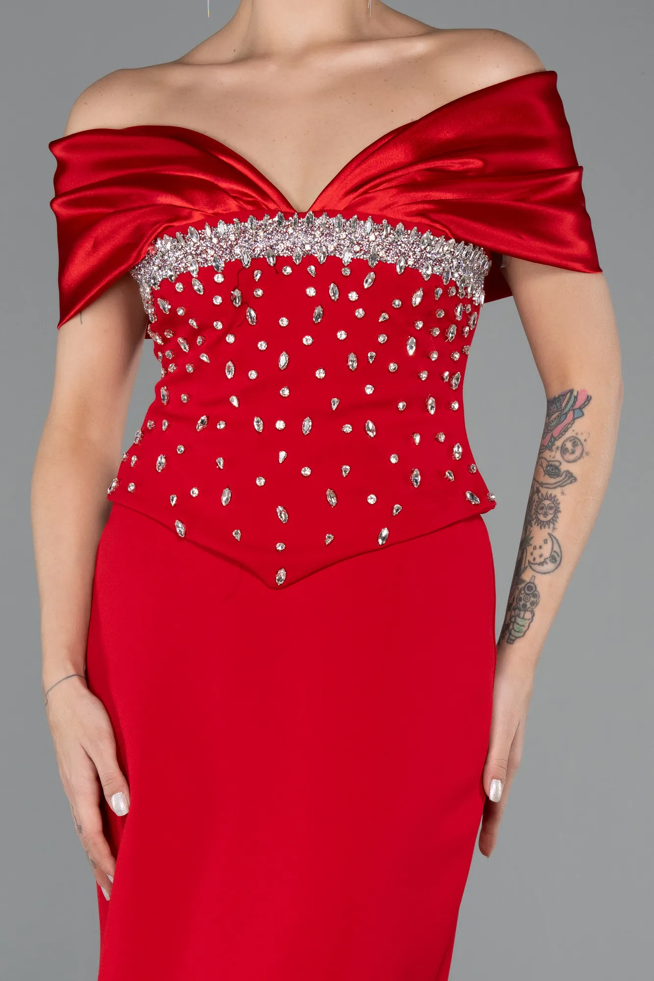 Red-Long Evening Dress ABU5440