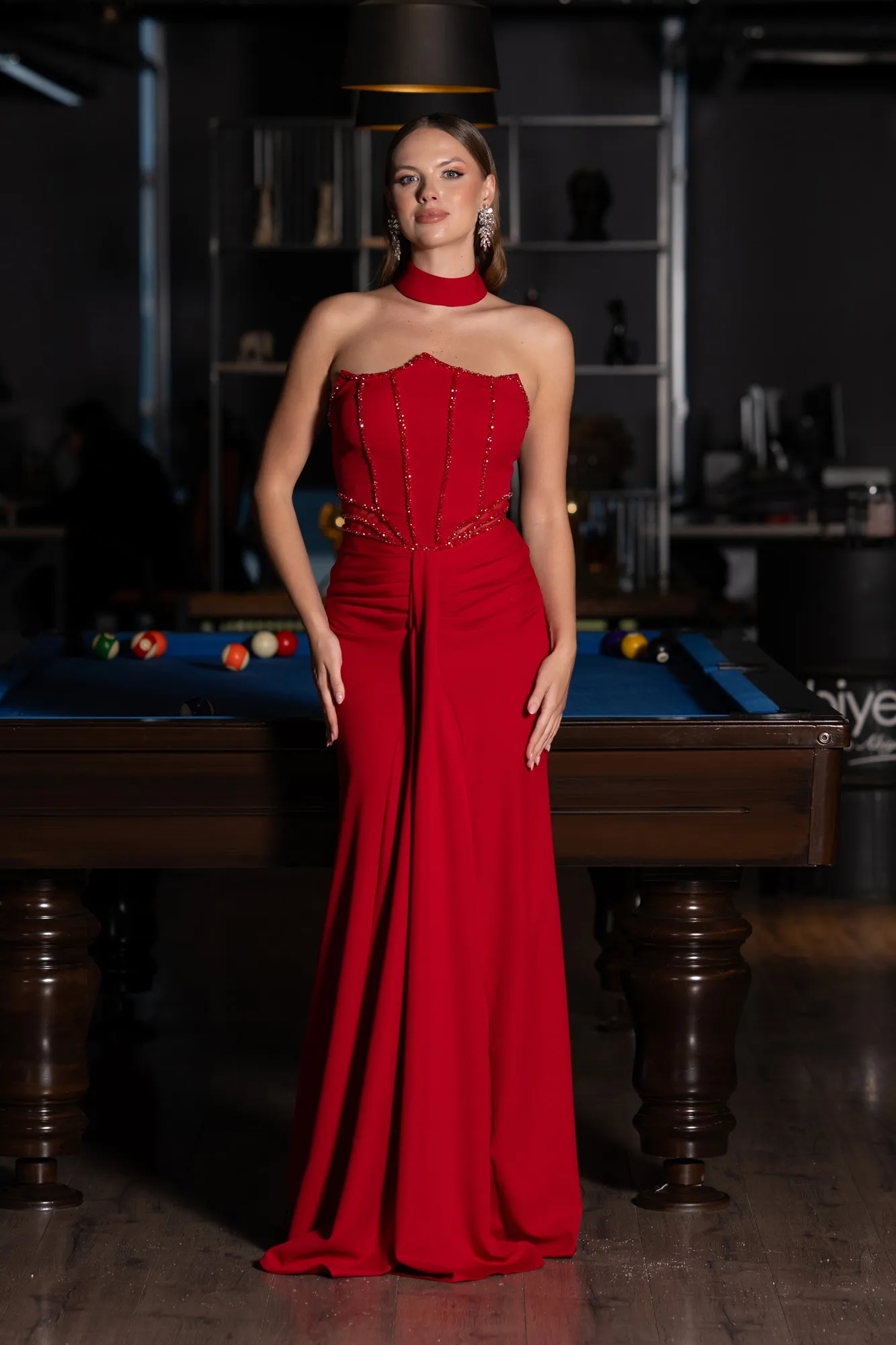 Red-Long Evening Dress ABU5476
