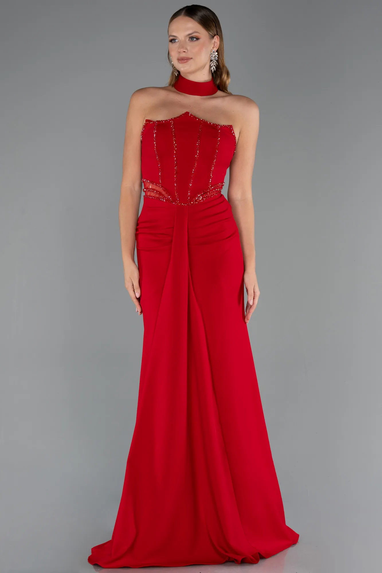 Red-Long Evening Dress ABU5476