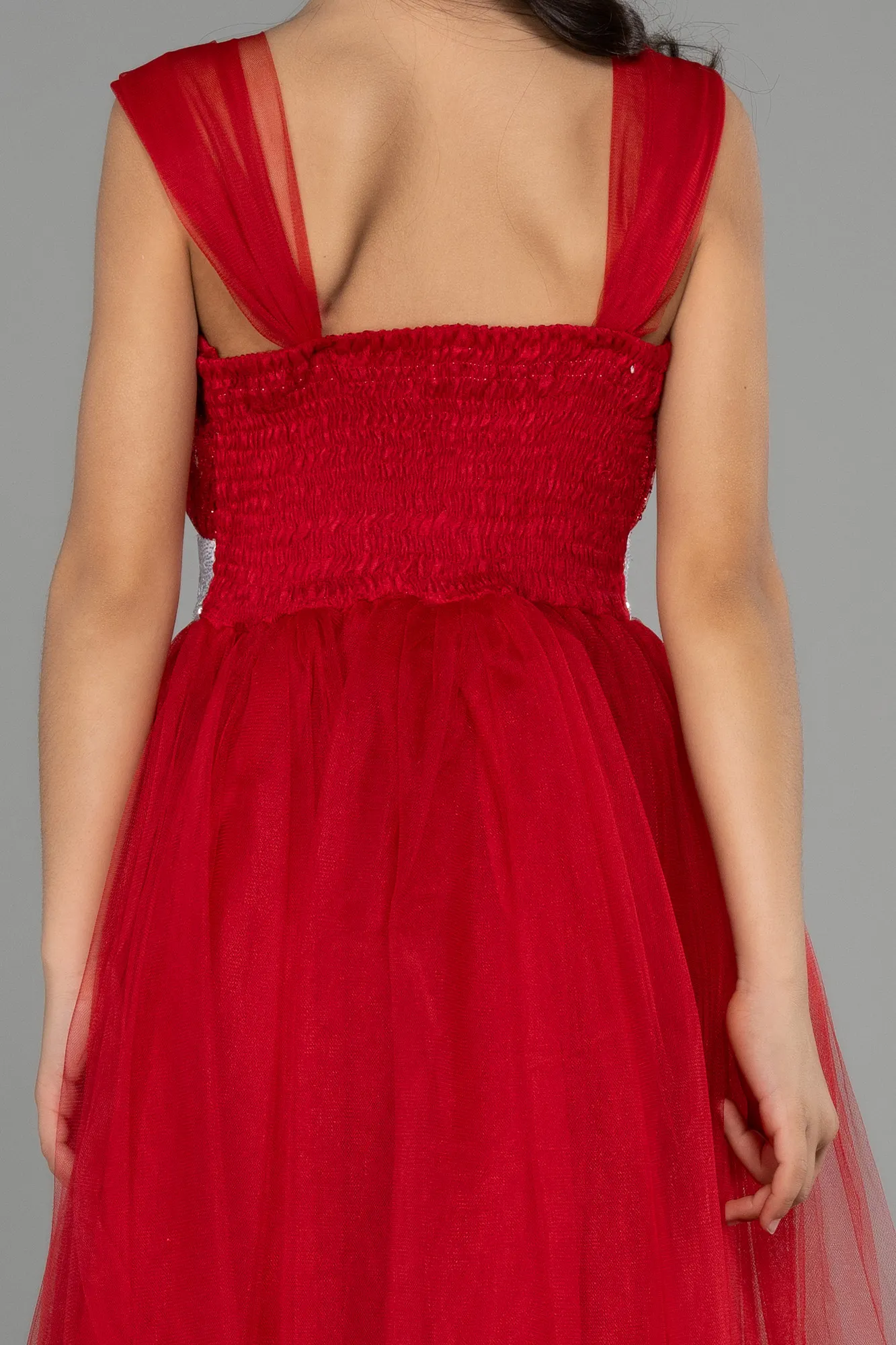 Red-Long Girl Dress ABU3566