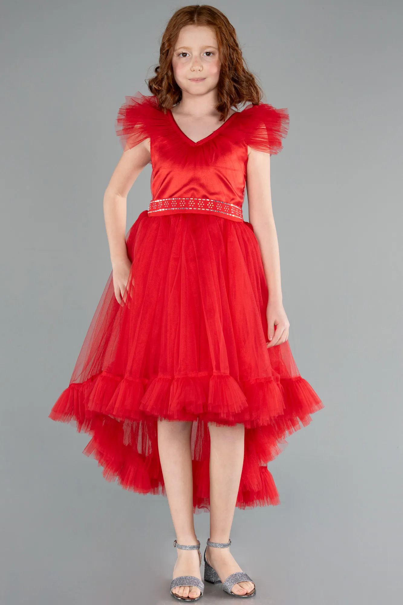 Red-Long Girl Dress ABU4239