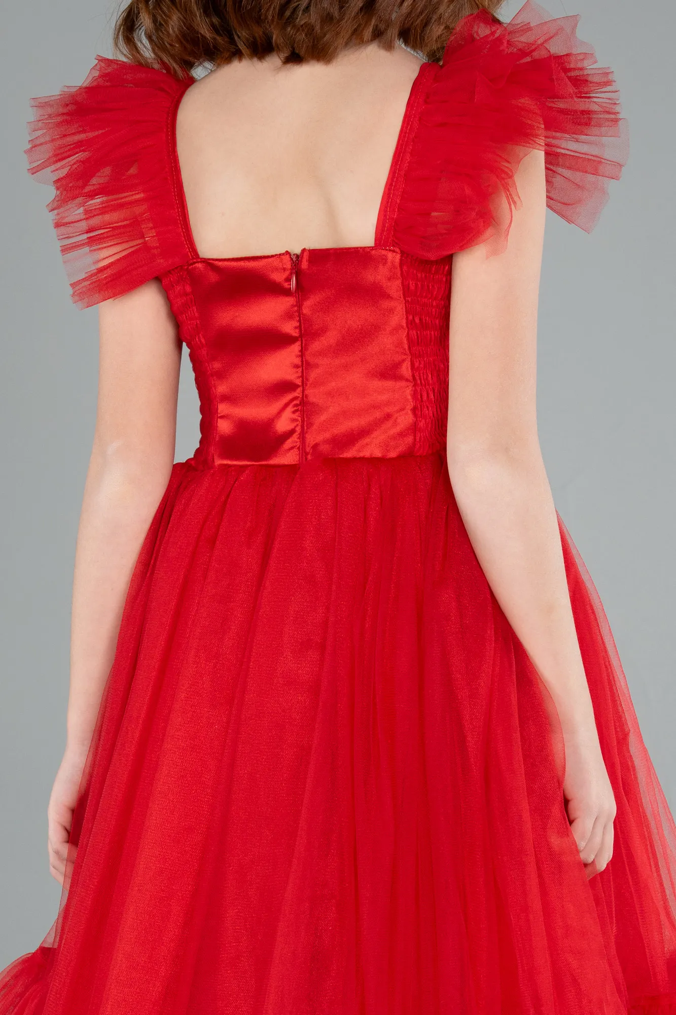 Red-Long Girl Dress ABU4239