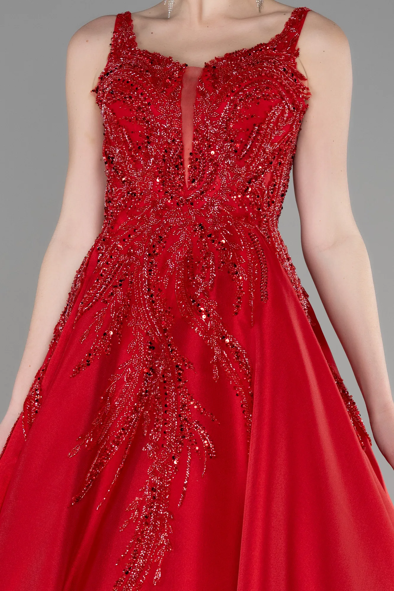 Red-Long Haute Couture Dress ABU3595