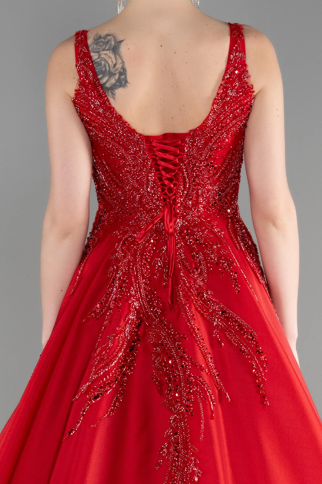 Red-Long Haute Couture Dress ABU3595