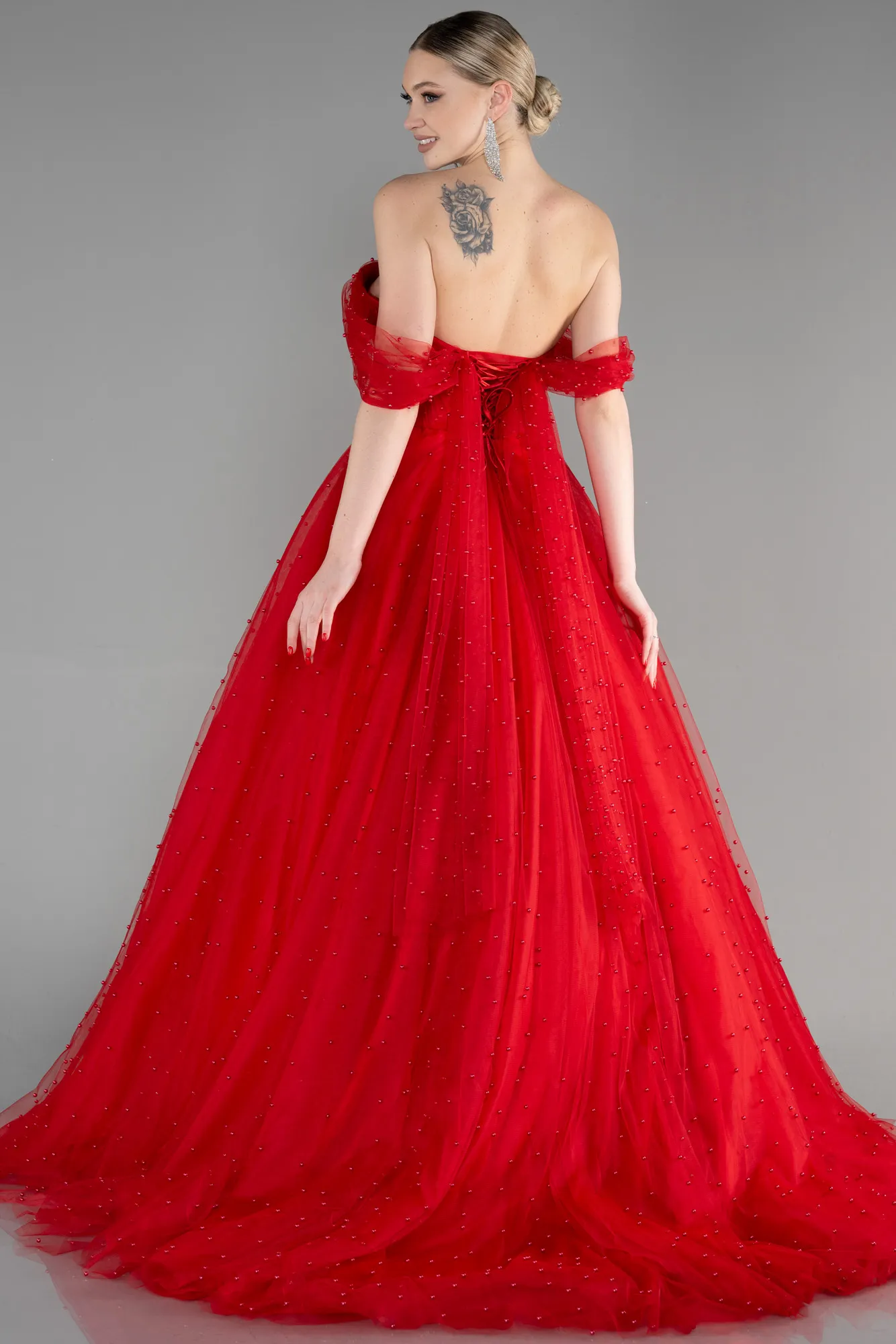 Red-Long Haute Couture Dress ABU3599