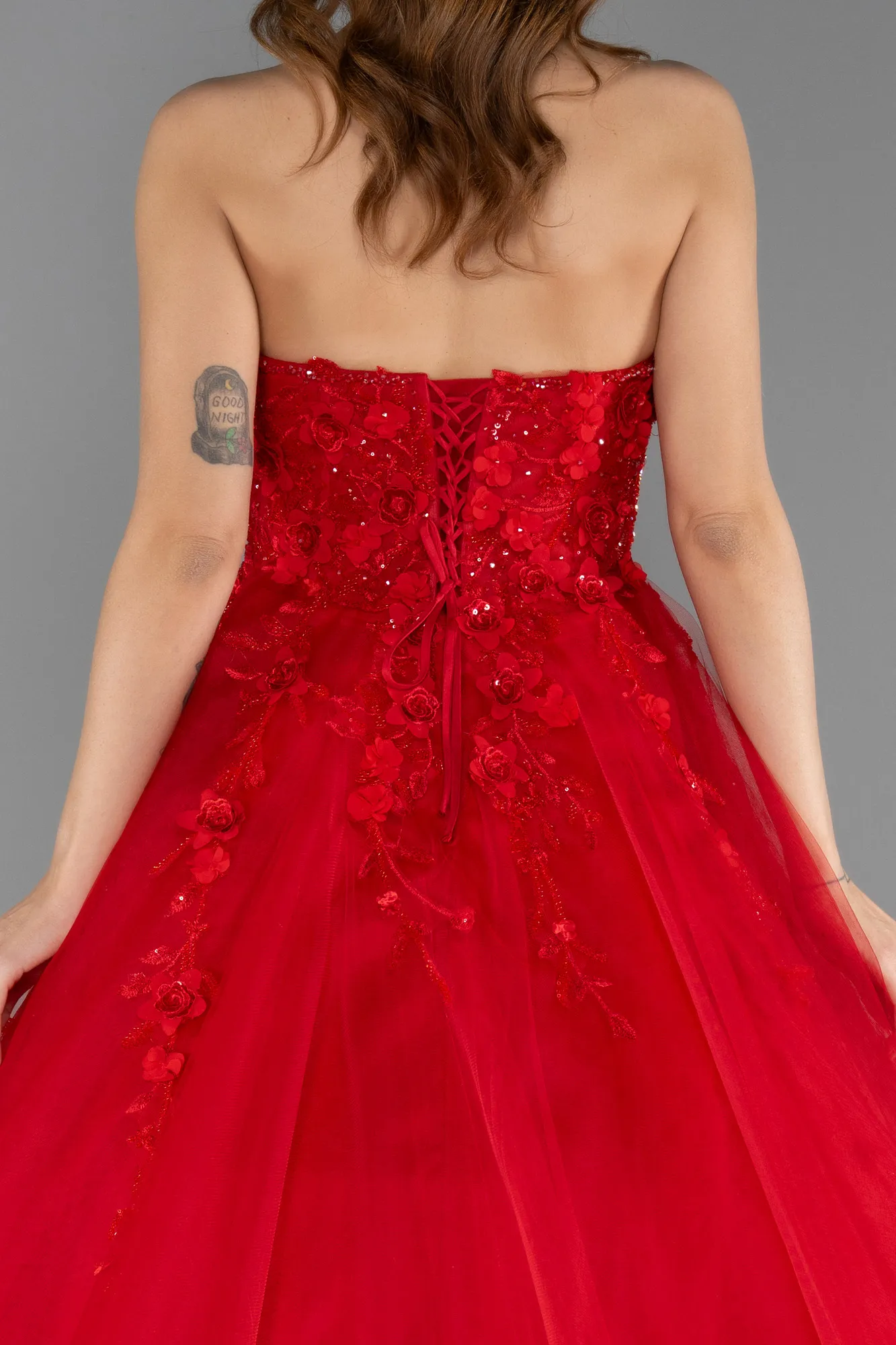 Red-Long Haute Couture Dress ABU5459