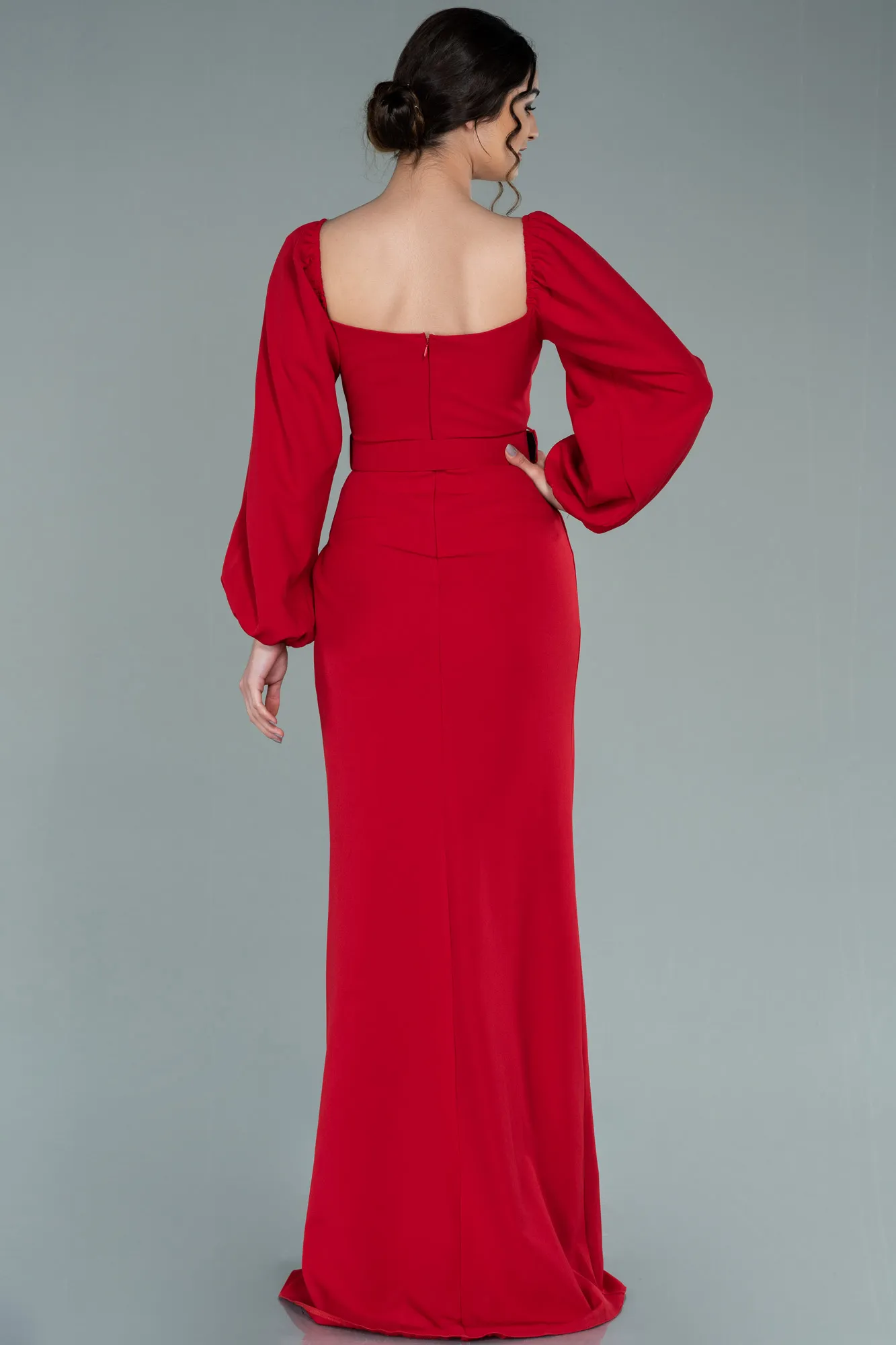 Red-Long Mermaid Evening Dress ABU2280