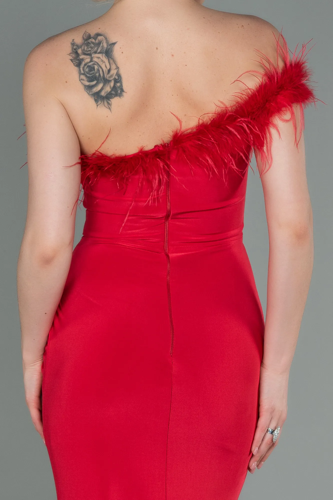 Red-Long Mermaid Evening Dress ABU3048