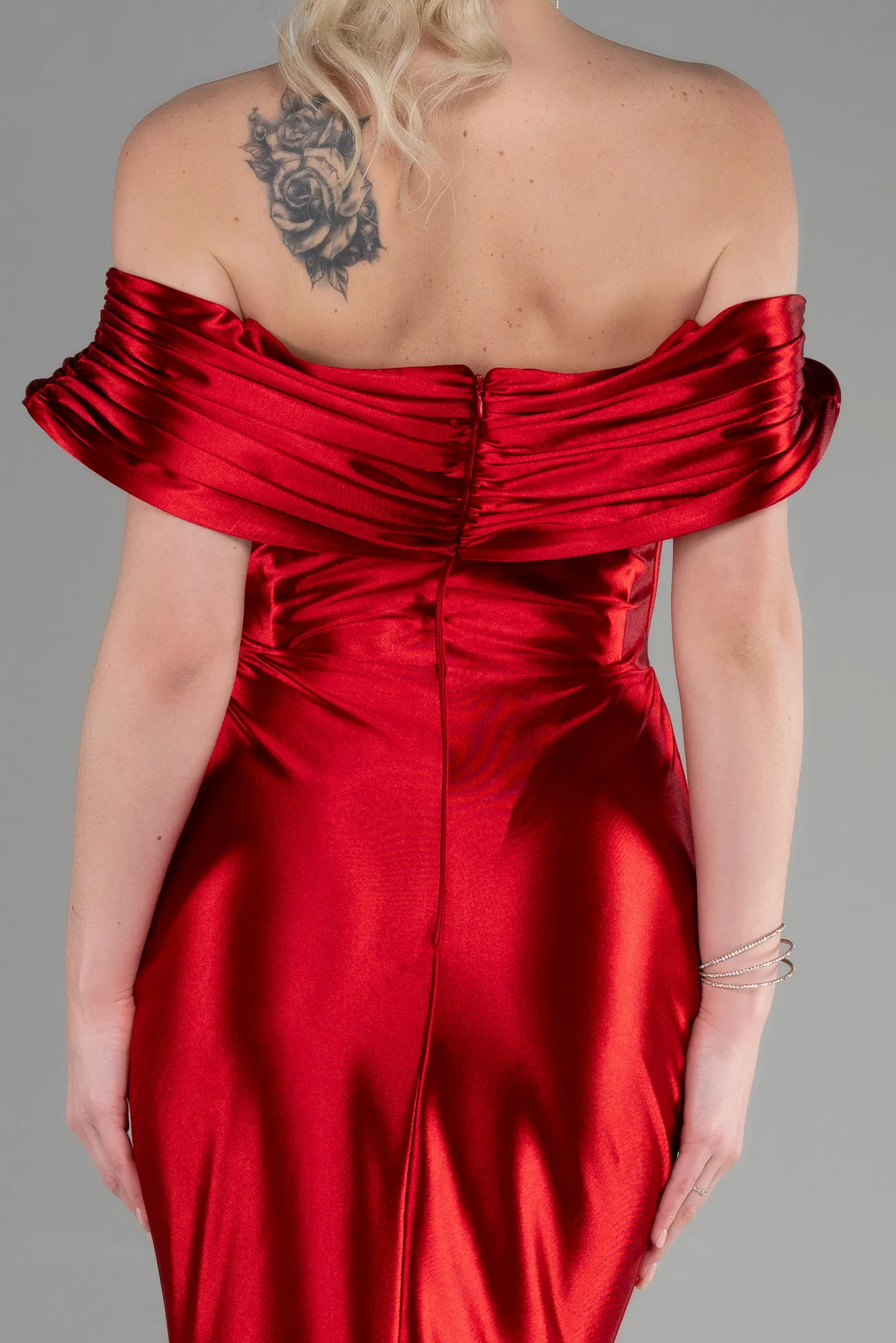 Red-Long Mermaid Evening Gown ABU3612