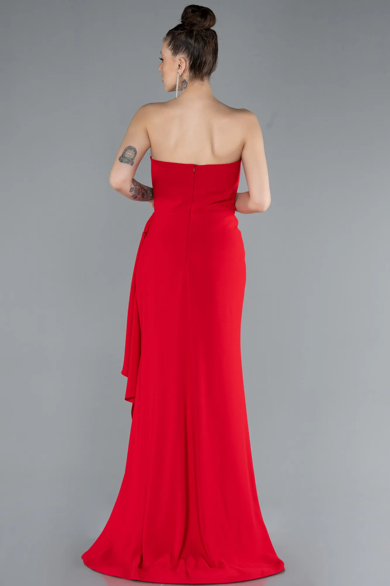 Red-Long Mermaid Evening Gown ABU4666