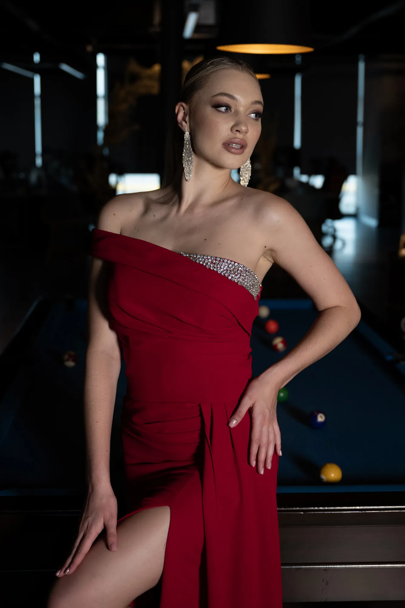 Red-Long Mermaid Prom Dress ABU3324