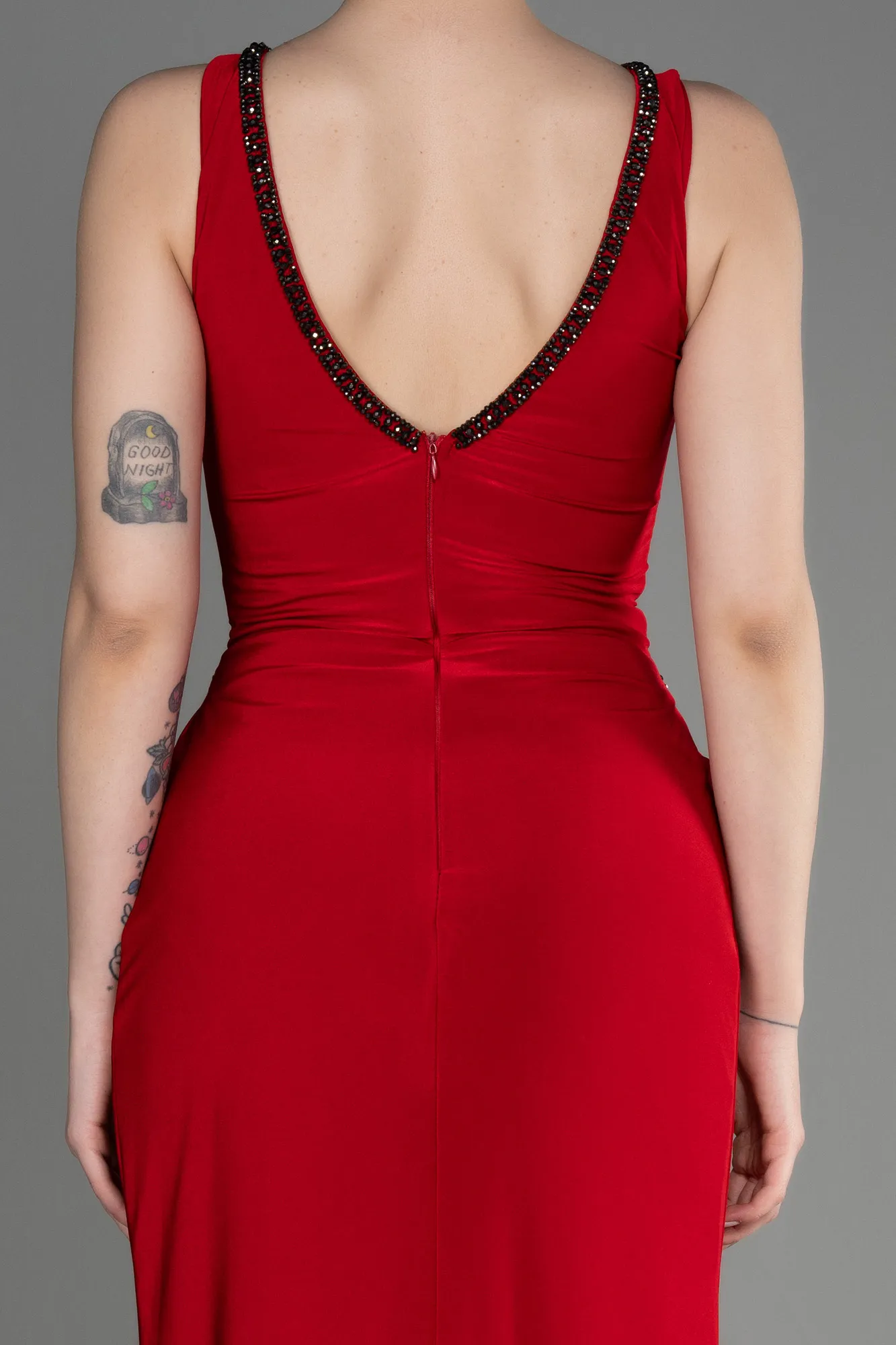 Red-Long Mermaid Prom Dress ABU3782