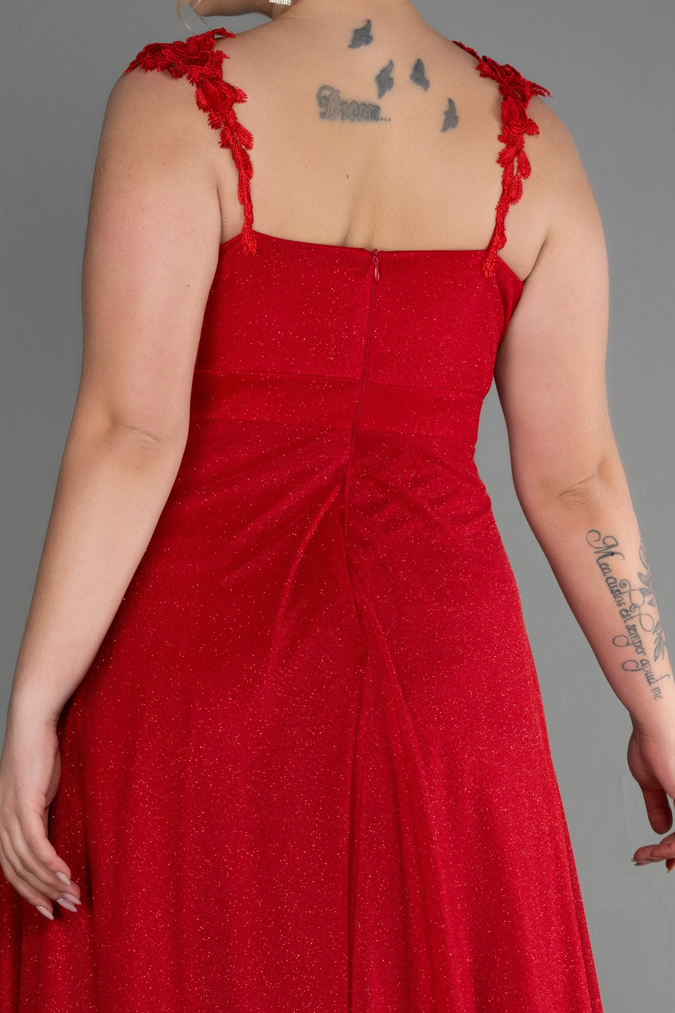 Red-Long Oversized Evening Dress ABU3174