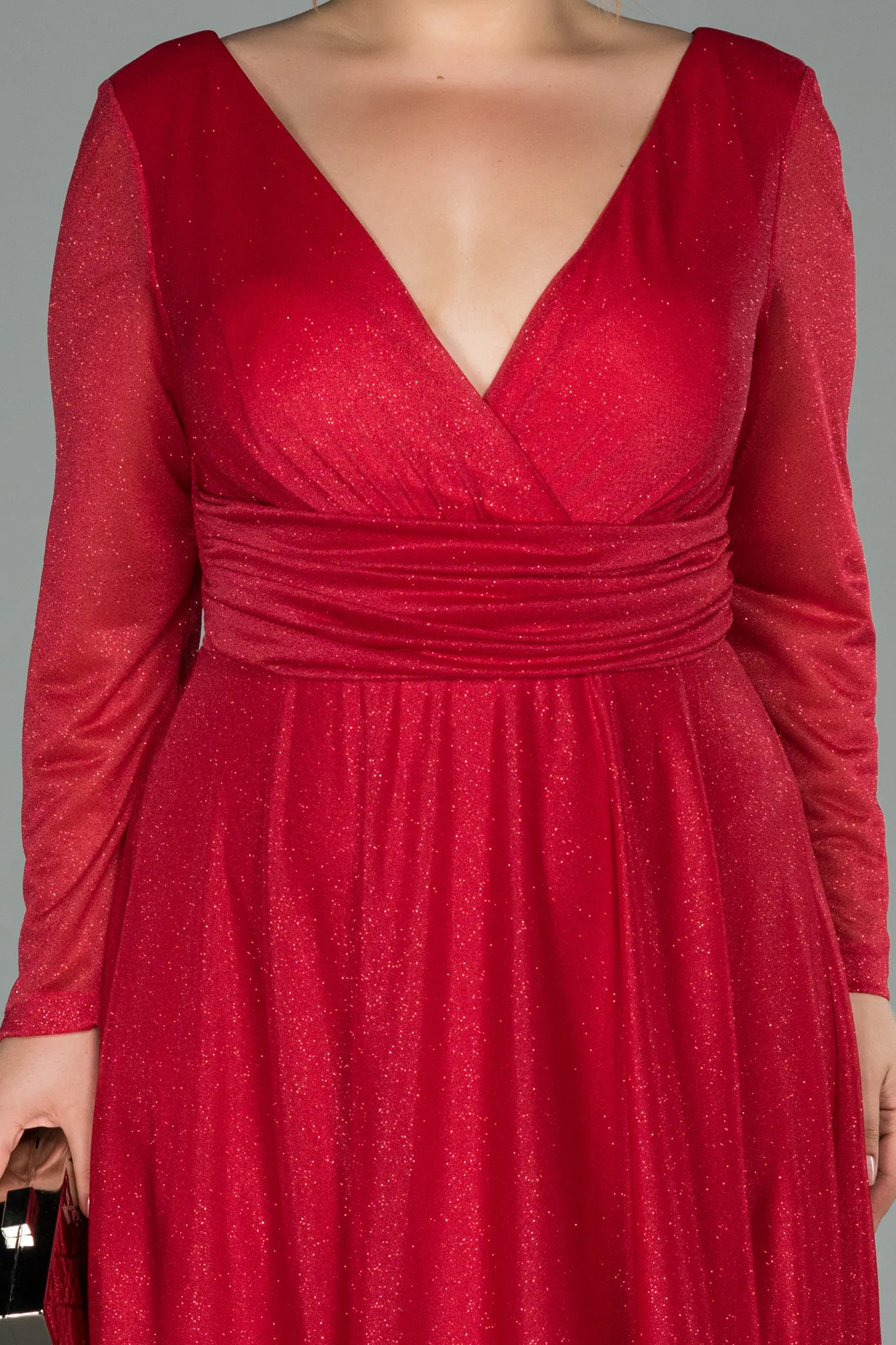 Red-Long Oversized Evening Dress ABU991