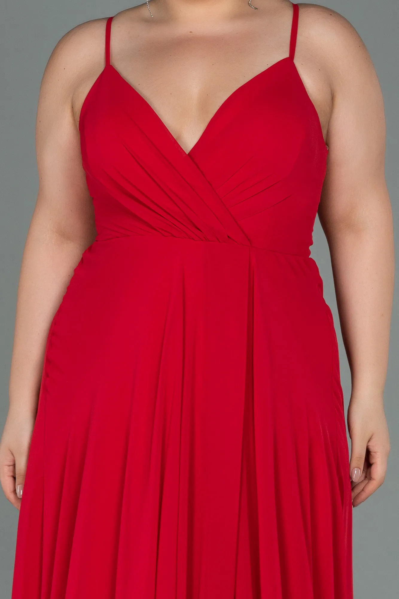 Red-Long Plus Size Evening Dress ABU1324