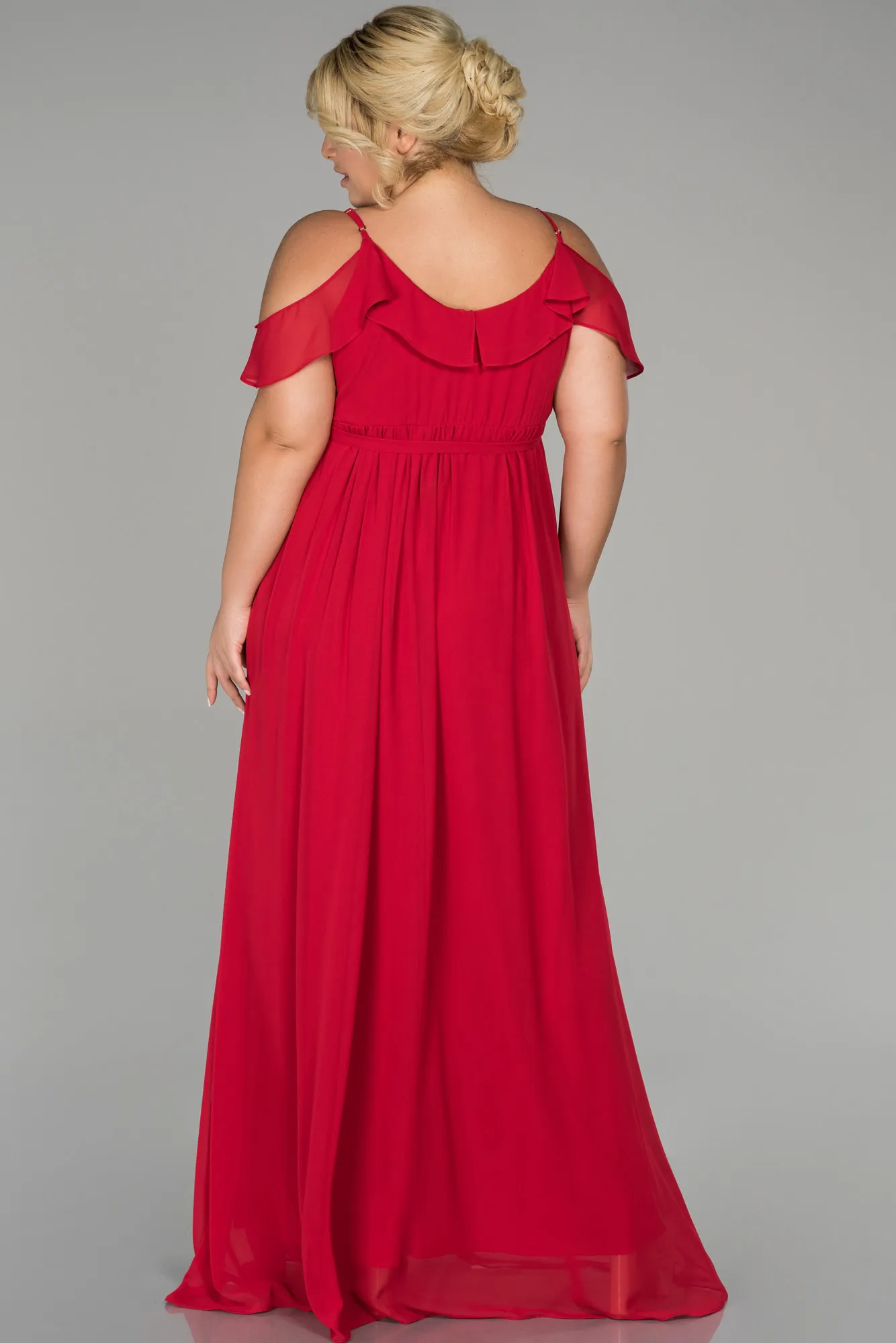 Red-Long Plus Size Evening Dress ABU1449