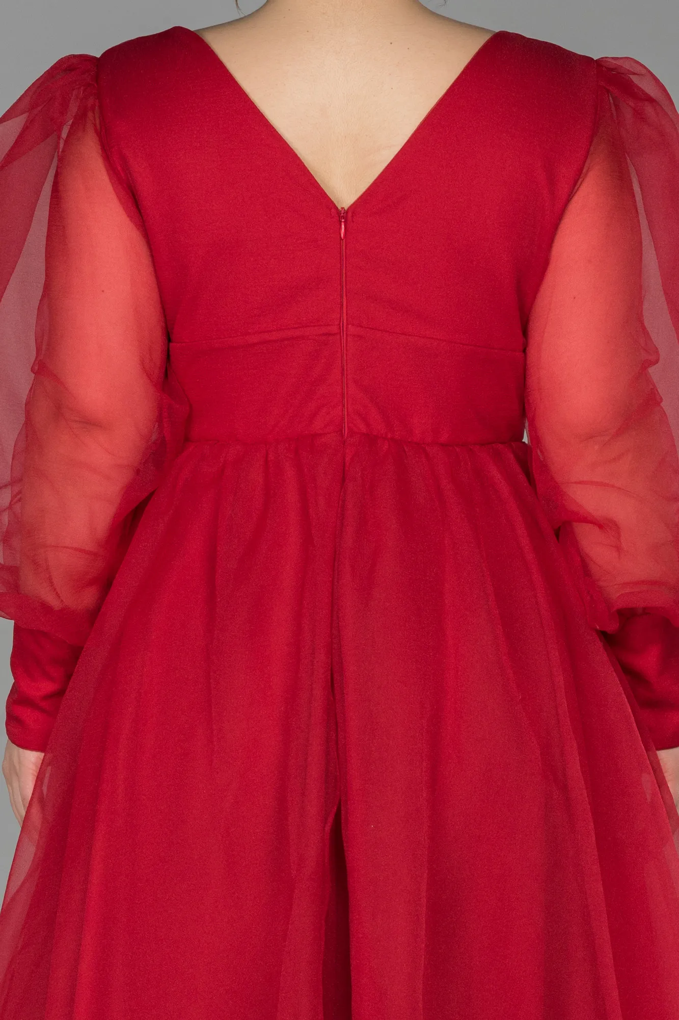 Red-Long Plus Size Evening Dress ABU1617