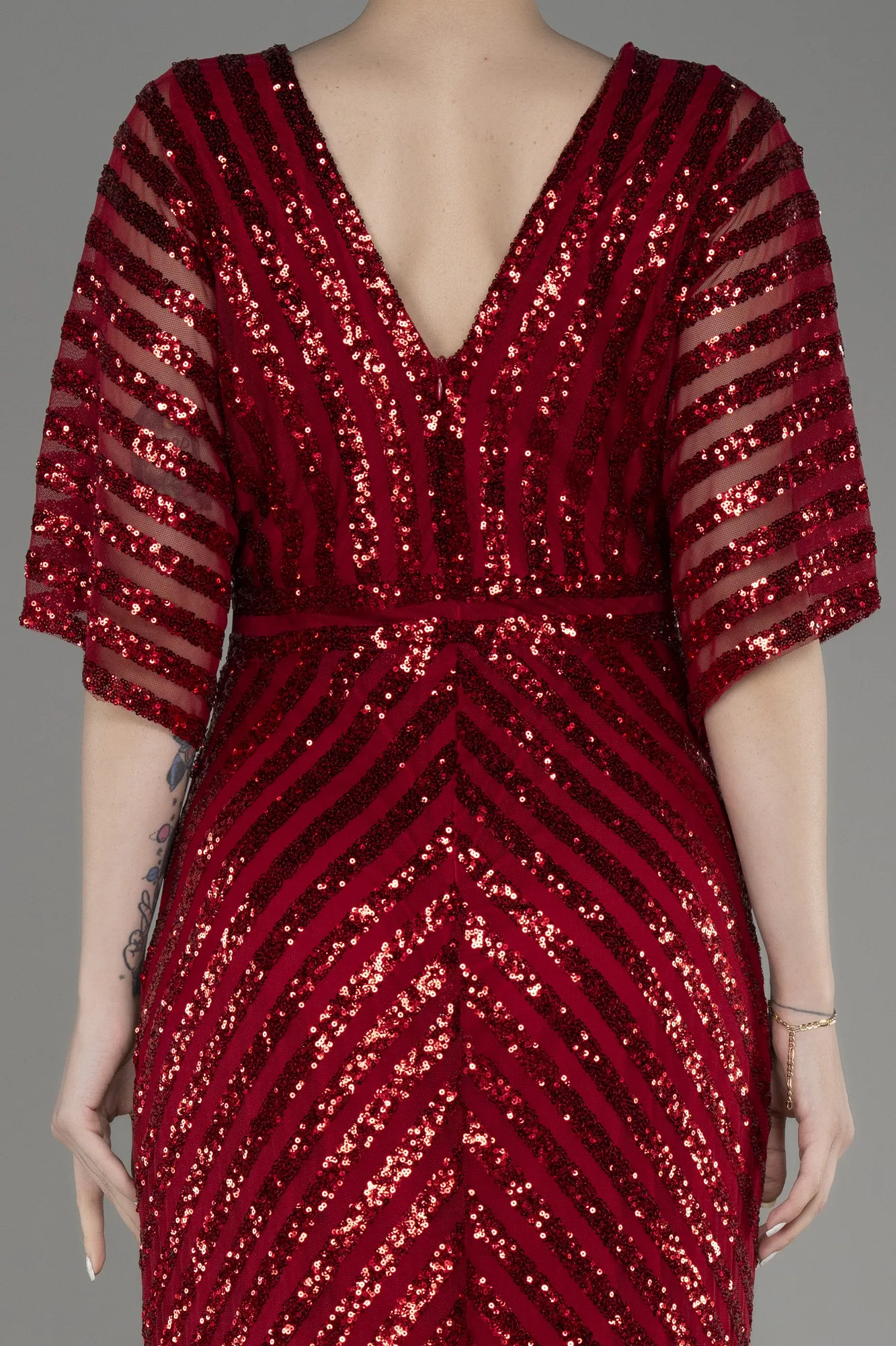 Red-Long Plus Size Evening Dress ABU2309