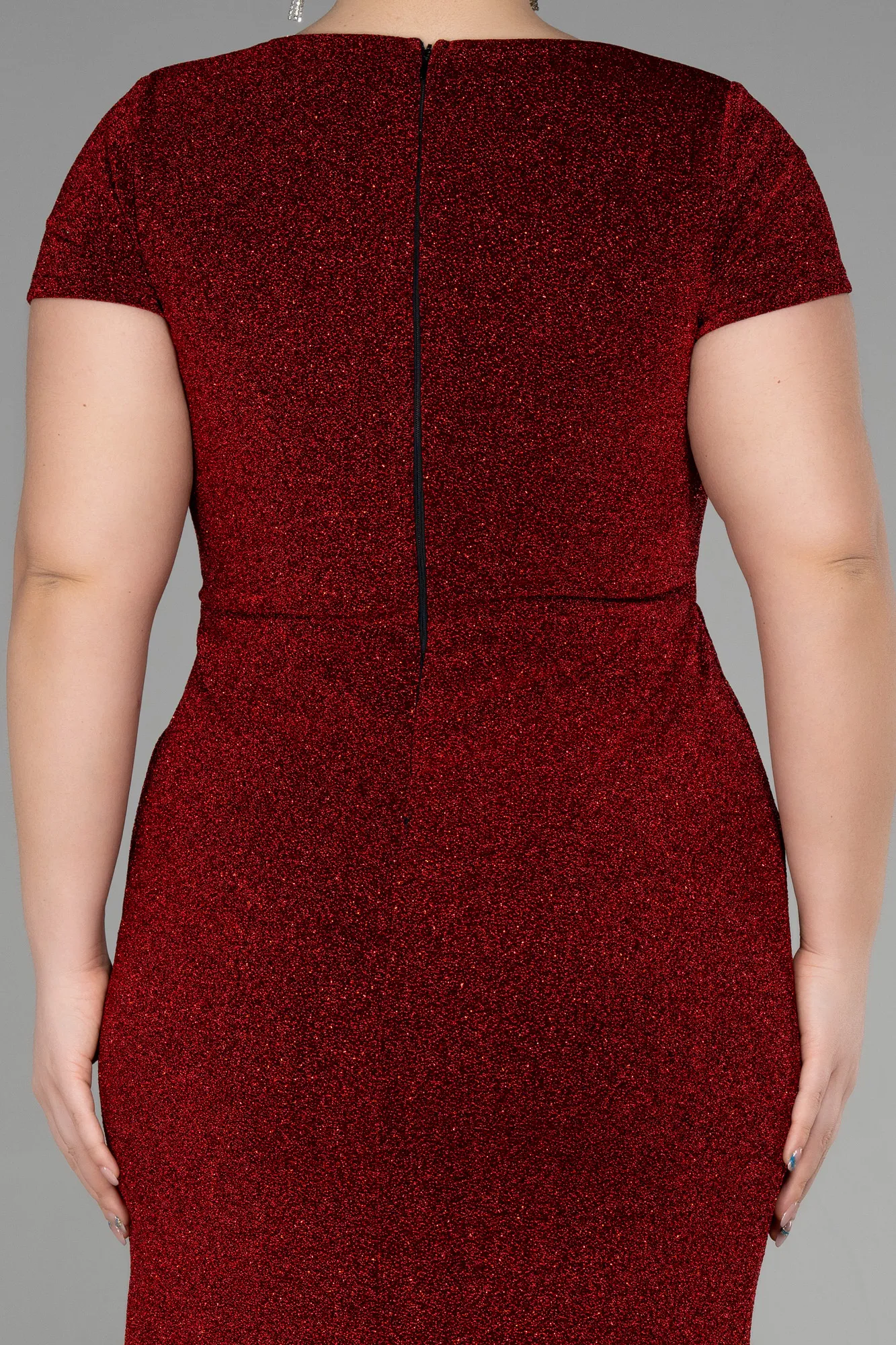 Red-Long Plus Size Evening Dress ABU2870