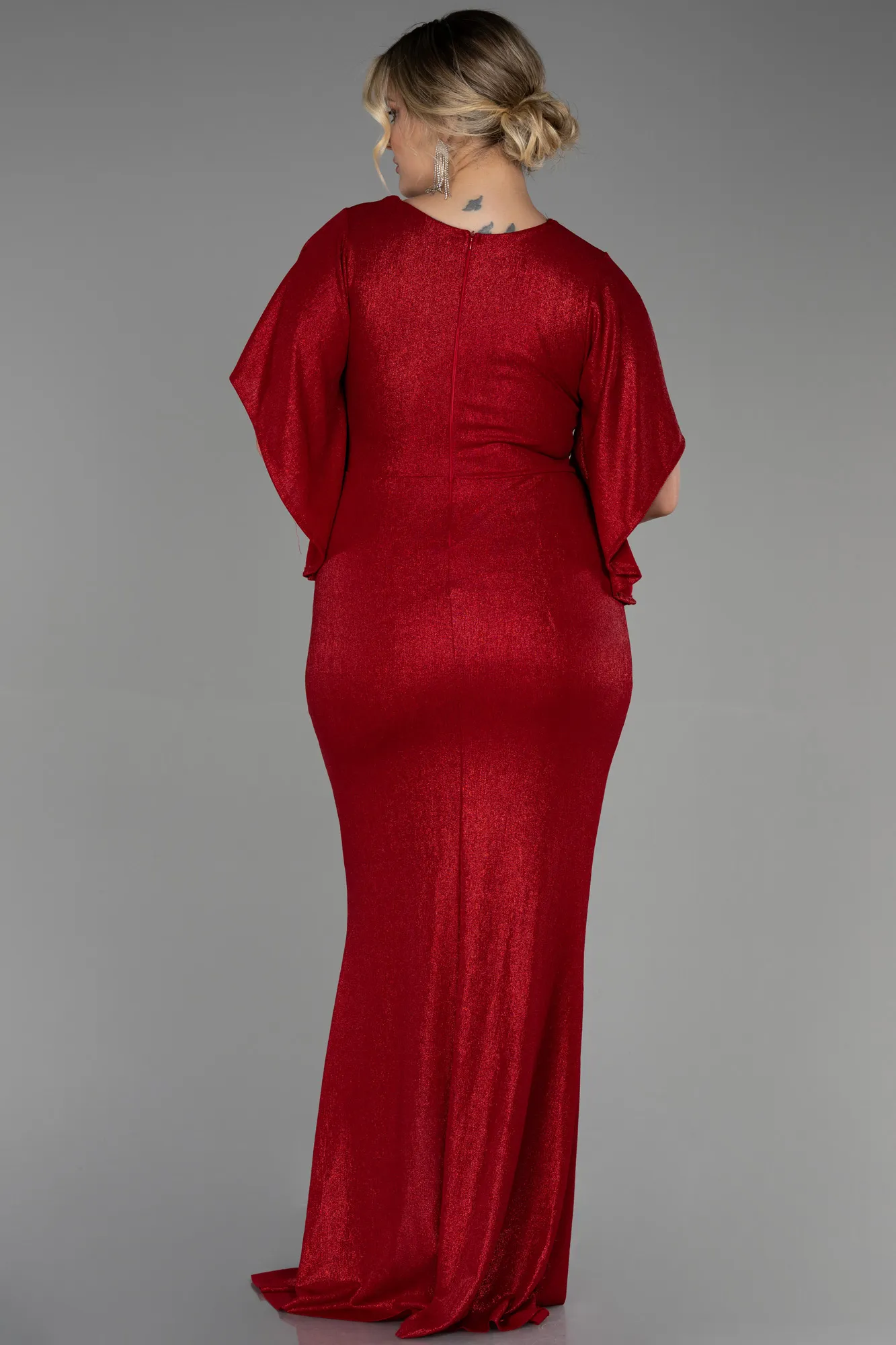 Red-Long Plus Size Evening Dress ABU3280
