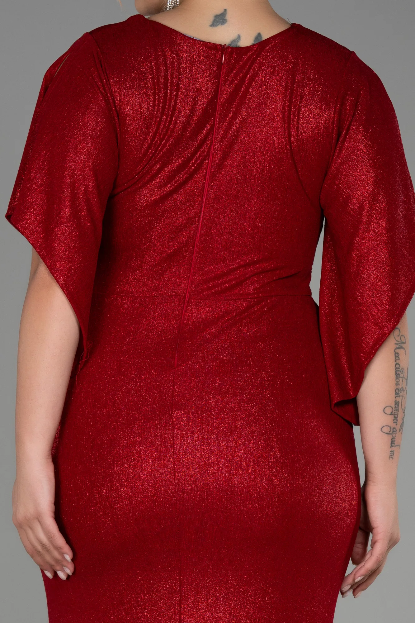 Red-Long Plus Size Evening Dress ABU3280
