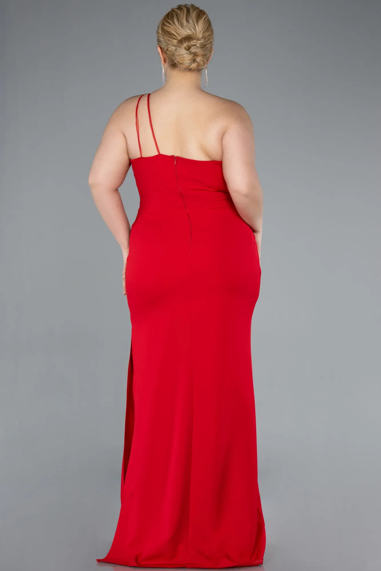 Red-Long Plus Size Evening Gown ABU4892