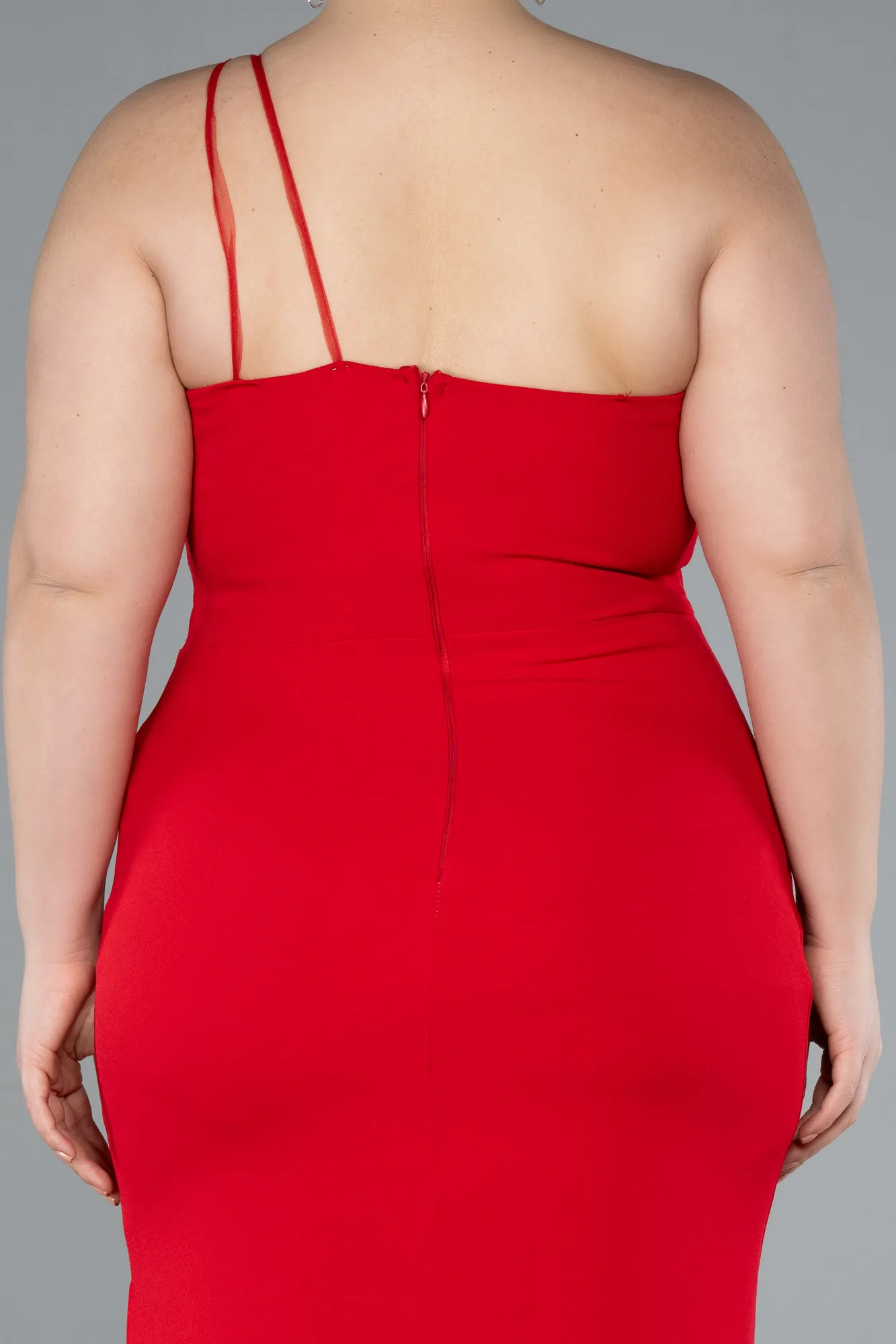 Red-Long Plus Size Evening Gown ABU4892