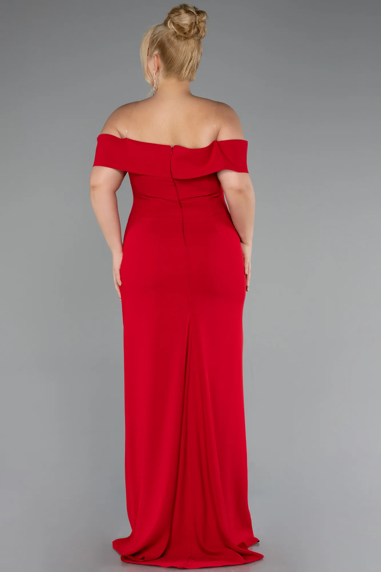 Red-Long Plus Size Evening Gown ABU5174