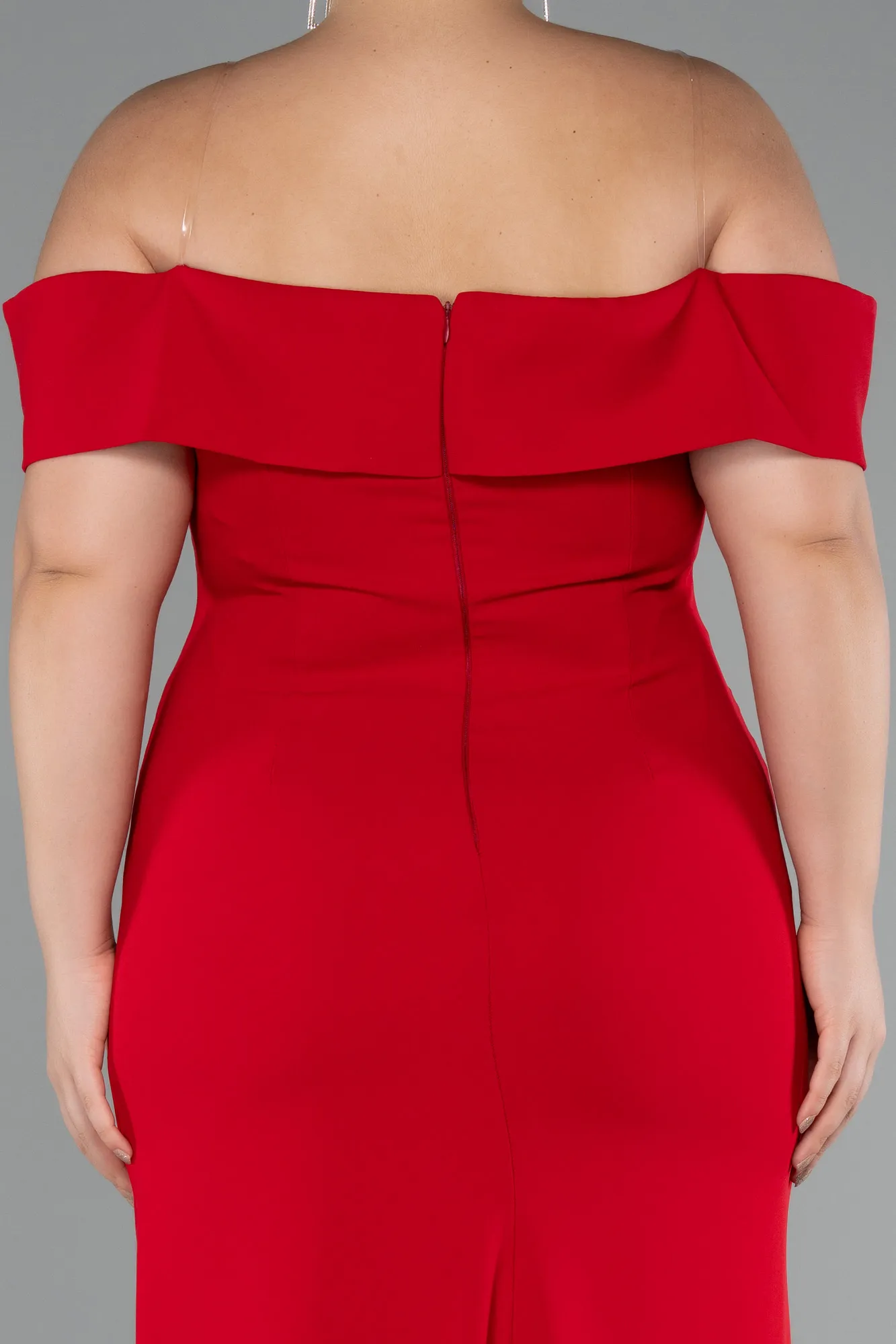 Red-Long Plus Size Evening Gown ABU5174