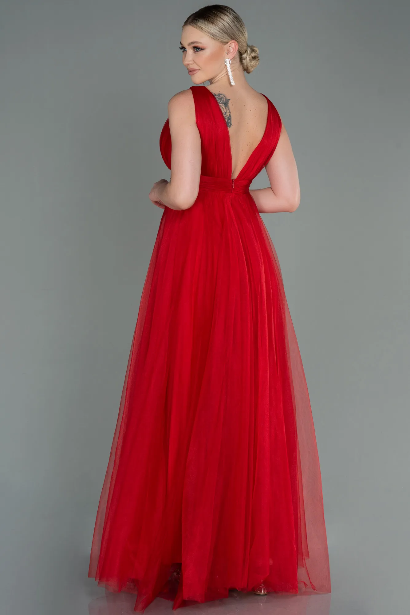 Red-Long Prom Gown ABU3135