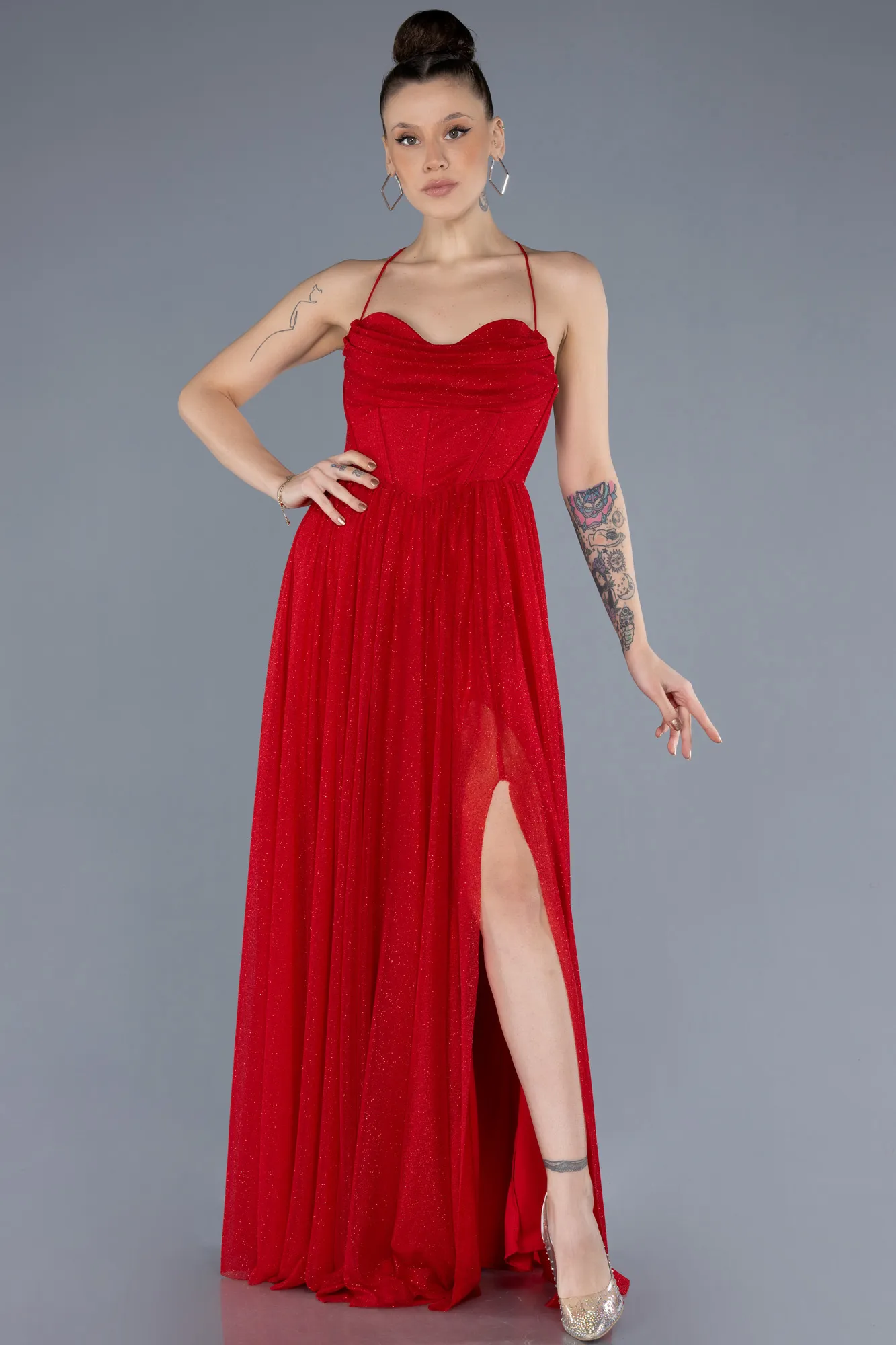Red-Long Prom Gown ABU4596