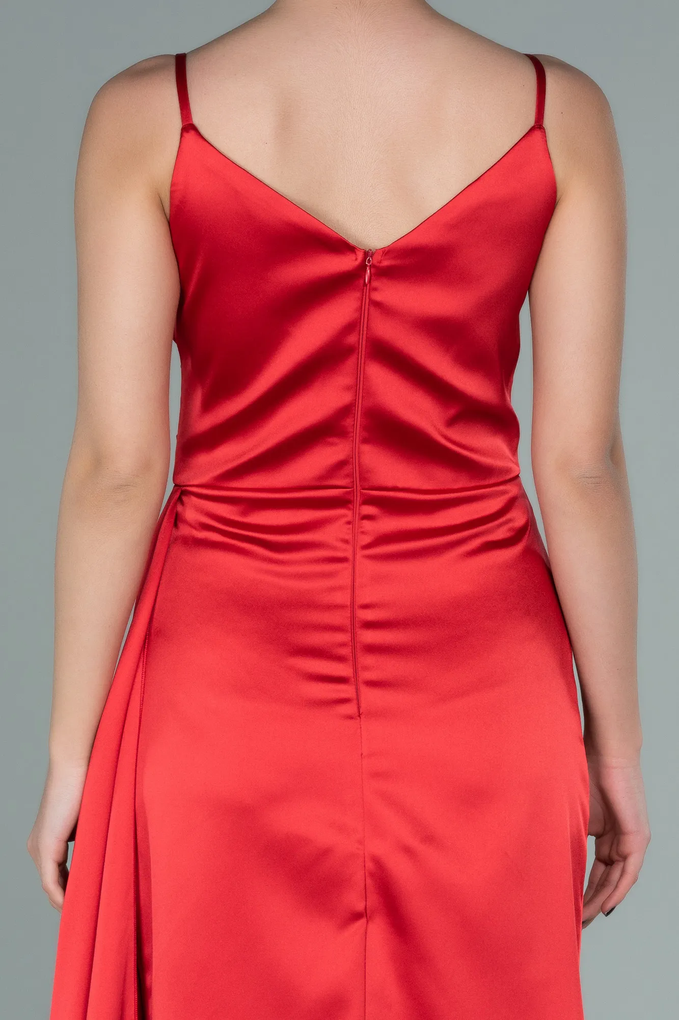 Red-Long Satin Prom Gown ABU2273