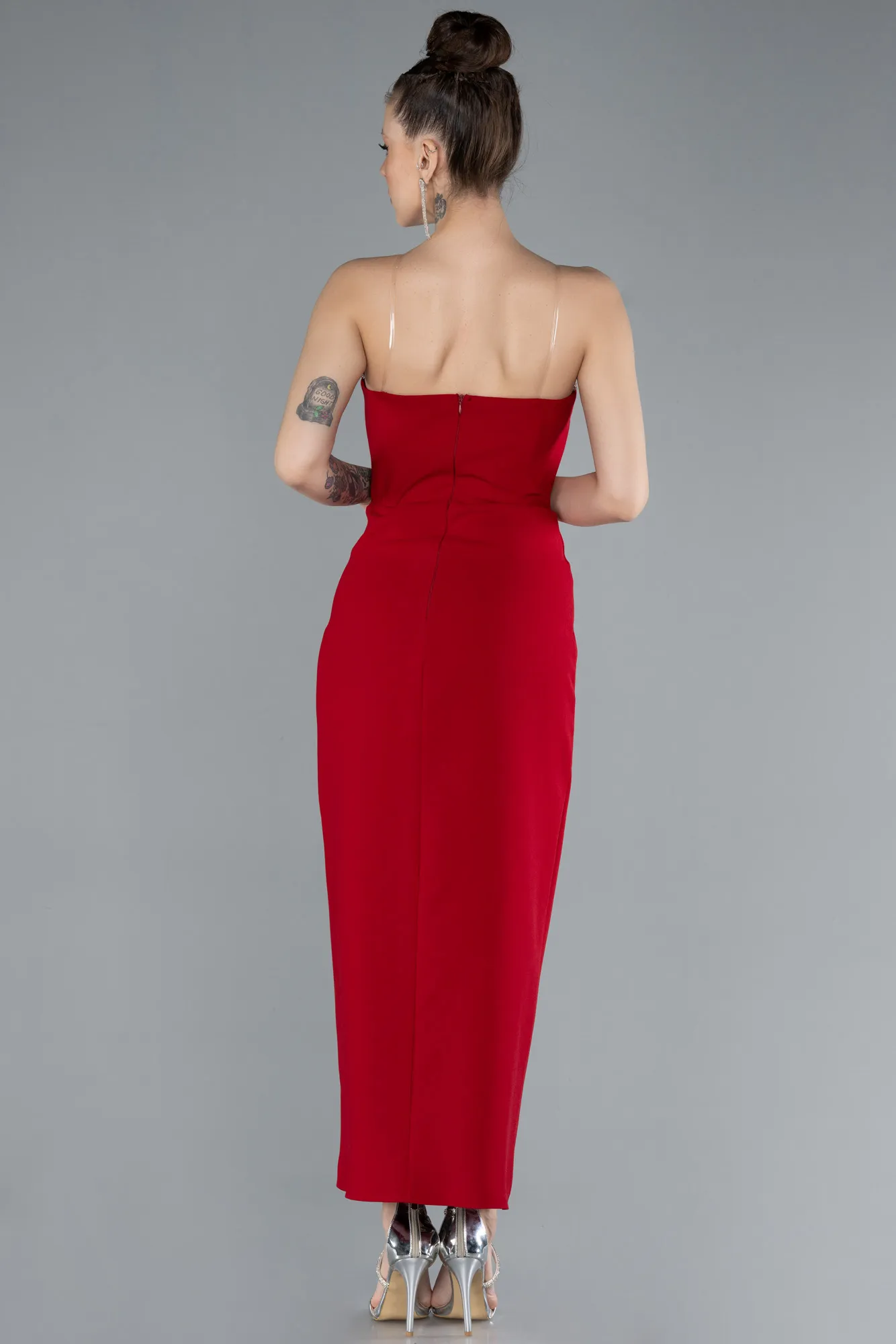 Red-Midi Cocktail Dress ABK2254