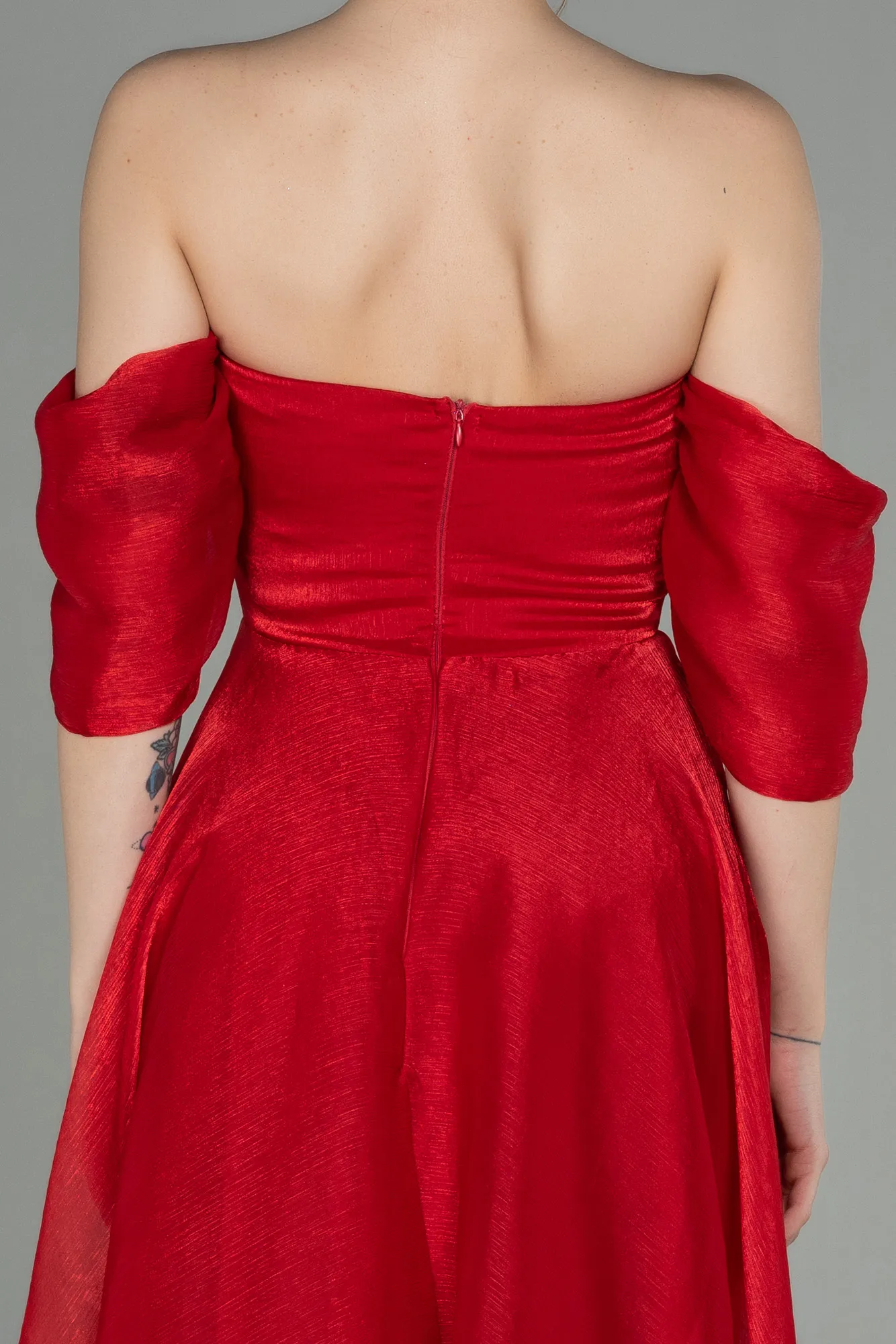 Red-Midi Evening Dress ABK1850