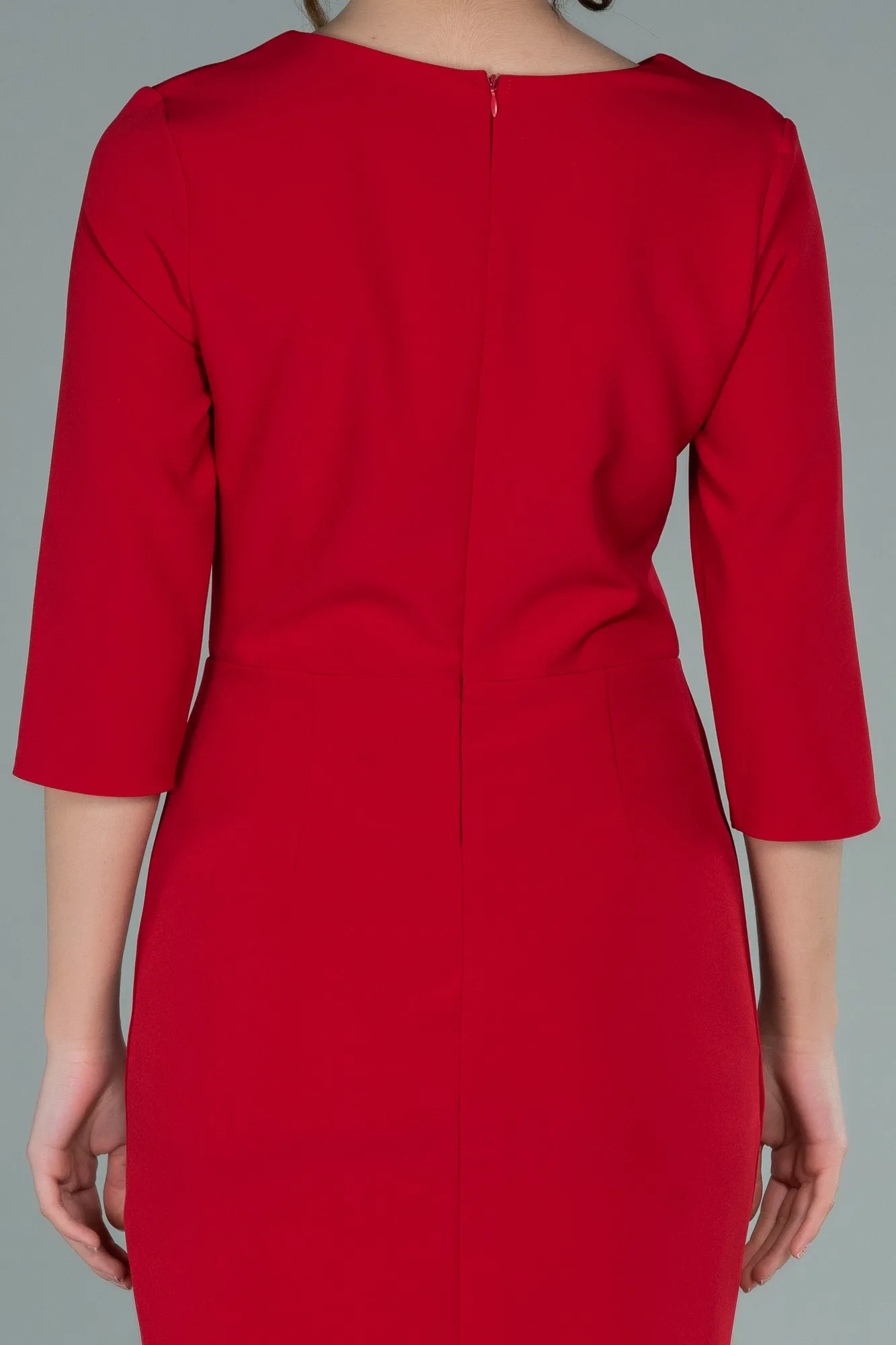 Red-Midi Invitation Dress ABK1354