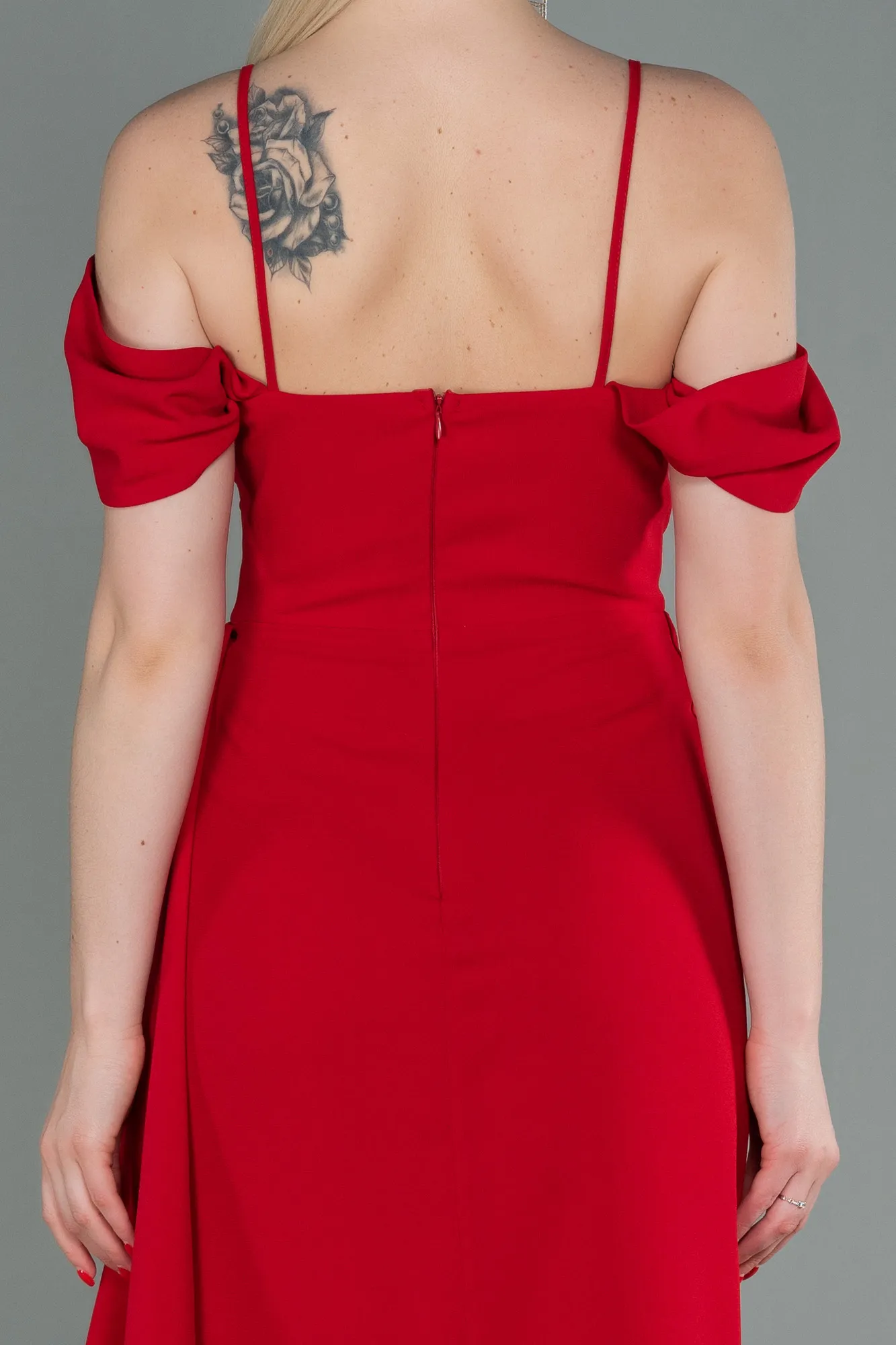 Red-Midi Invitation Dress ABK1750