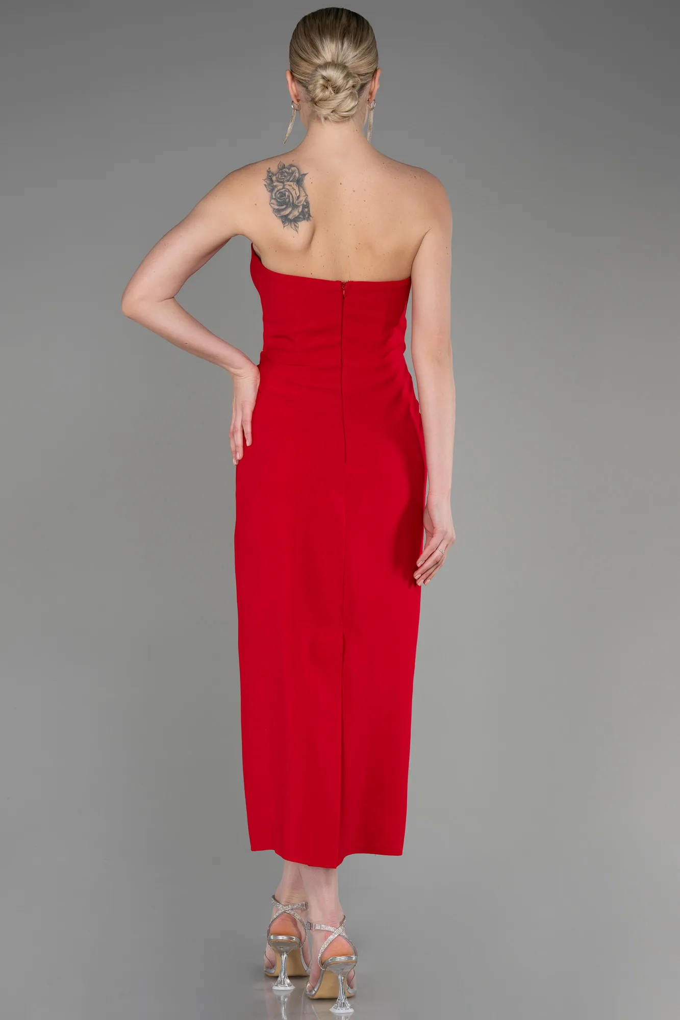 Red-Midi Party Dress ABK2000