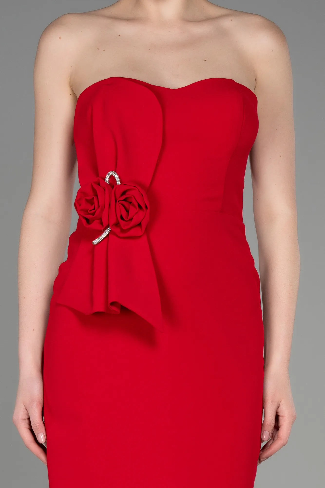 Red-Midi Party Dress ABK2000