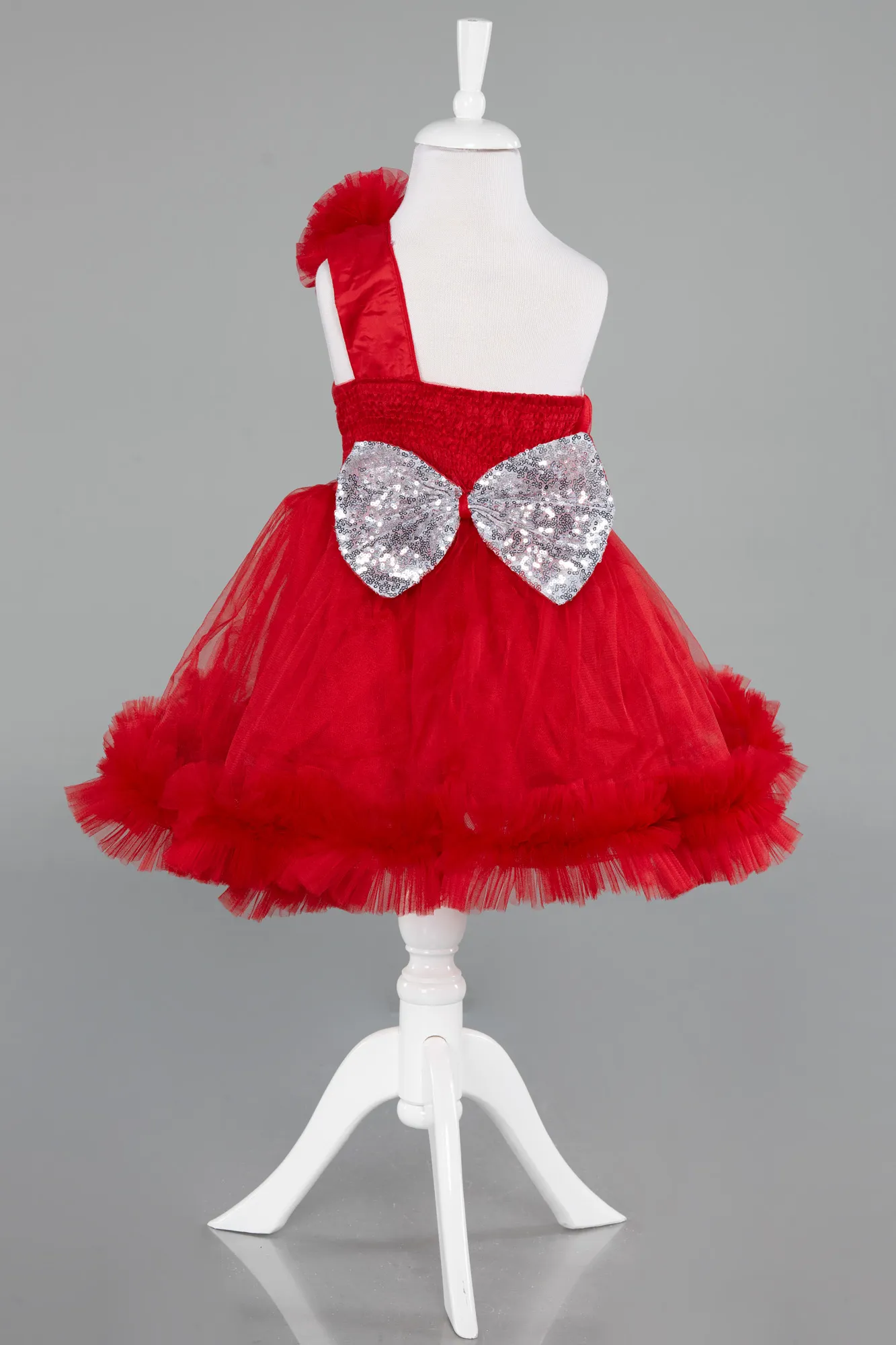 Red-Short Girl Dress ABK2141