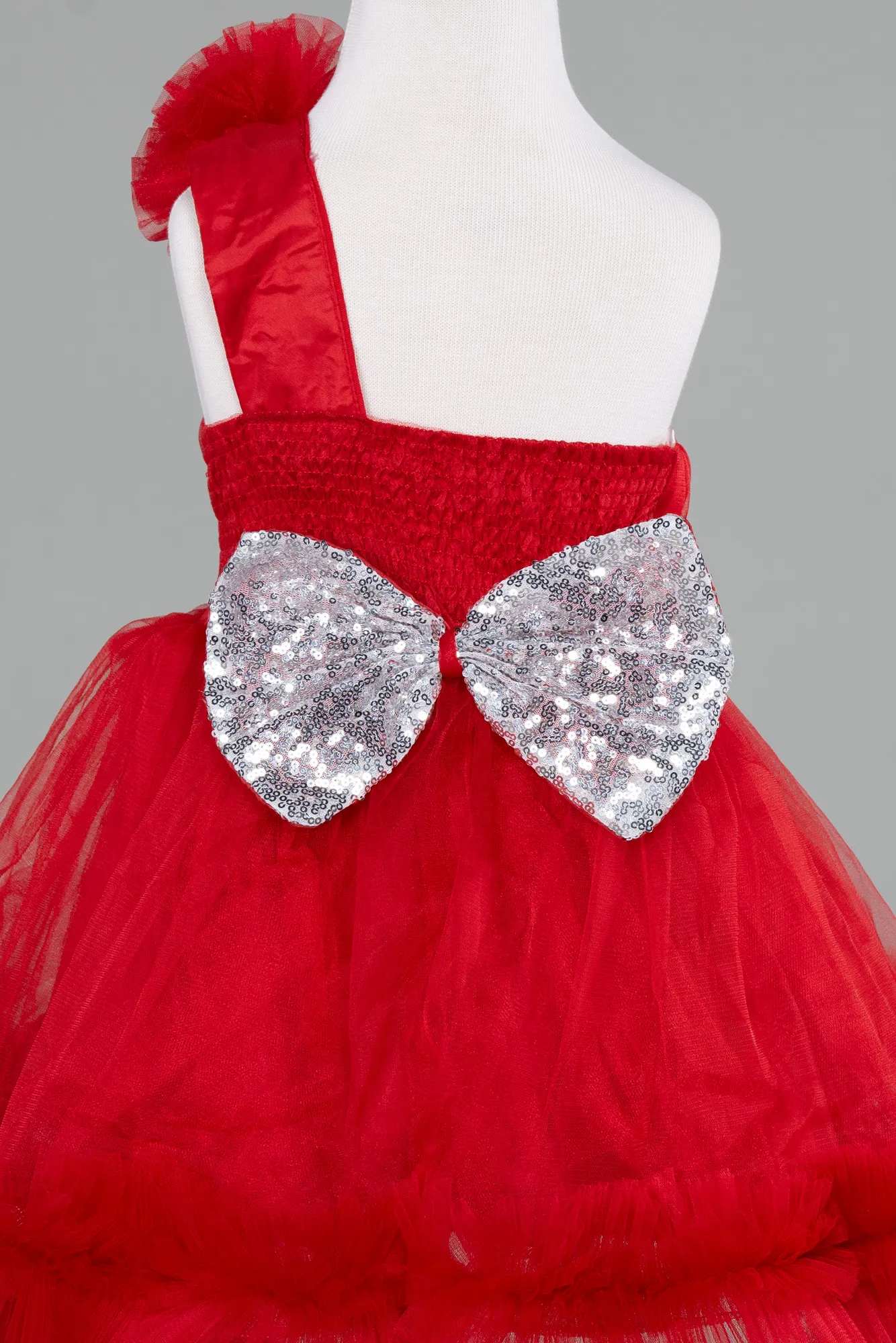 Red-Short Girl Dress ABK2141