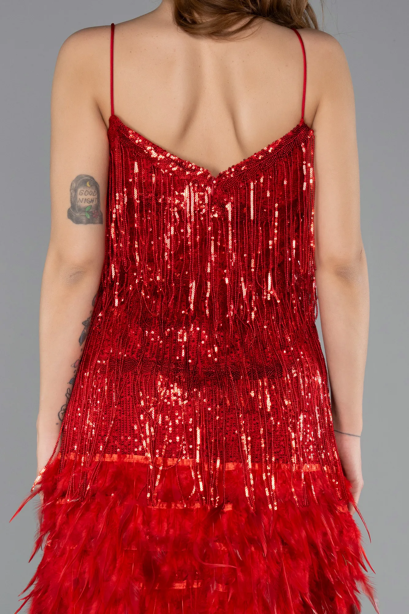 Red-Short Invitation Dress ABK1629