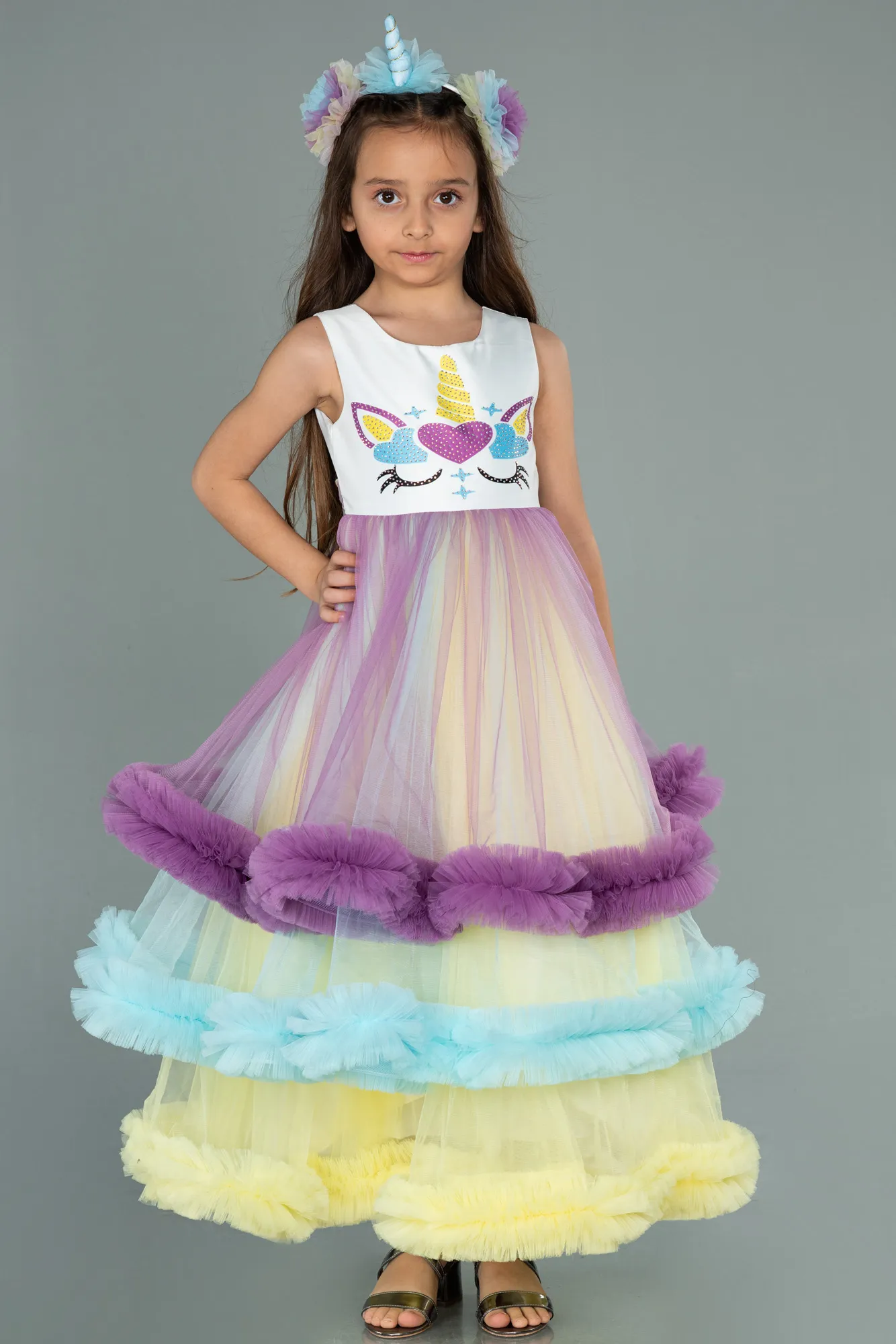 Rinser-Long Girl Dress ABU2154