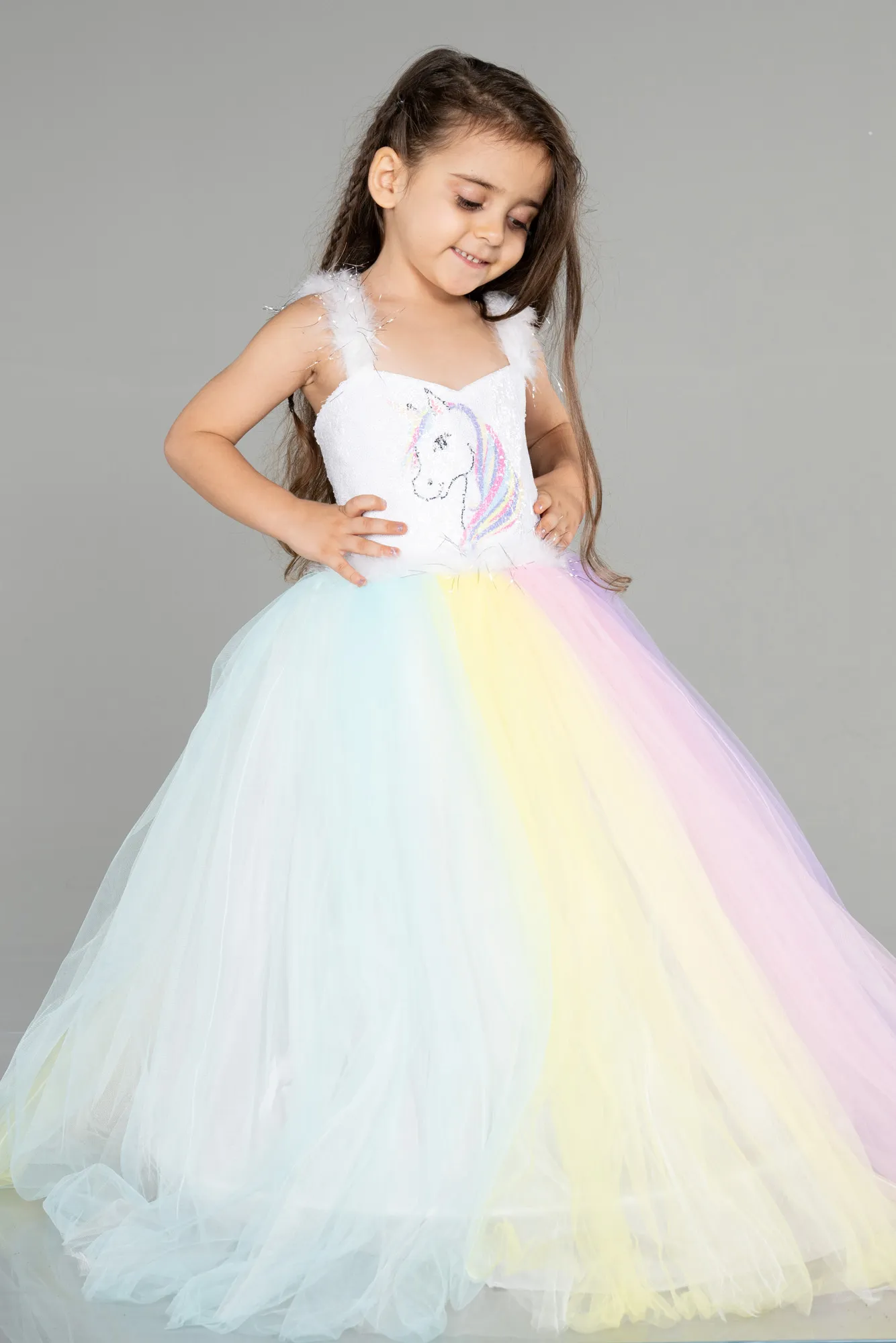 Rinser-Long Girl Dress ABU3027