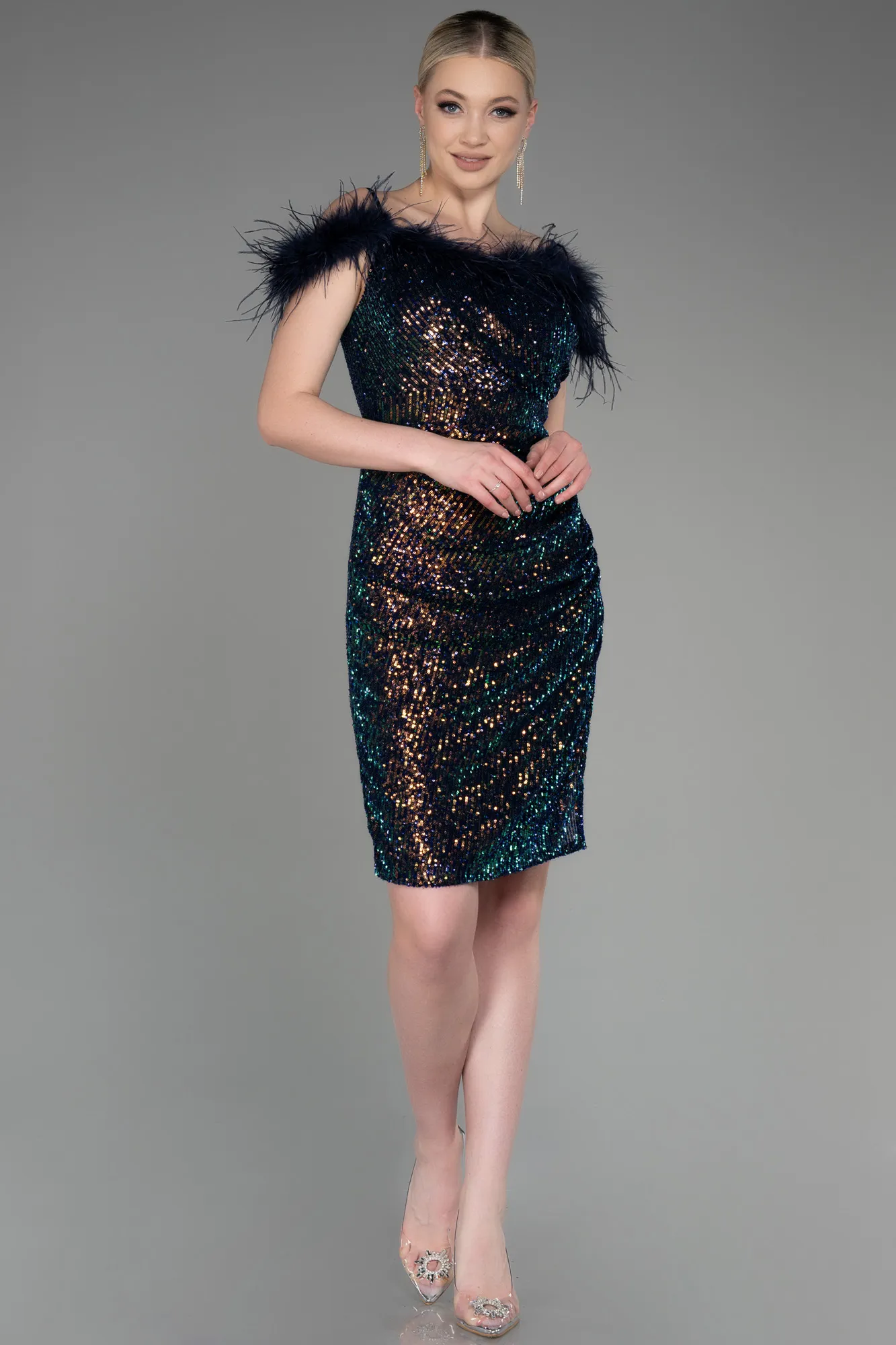 Rinser-Short Scaly Cocktail Dress ABK2002