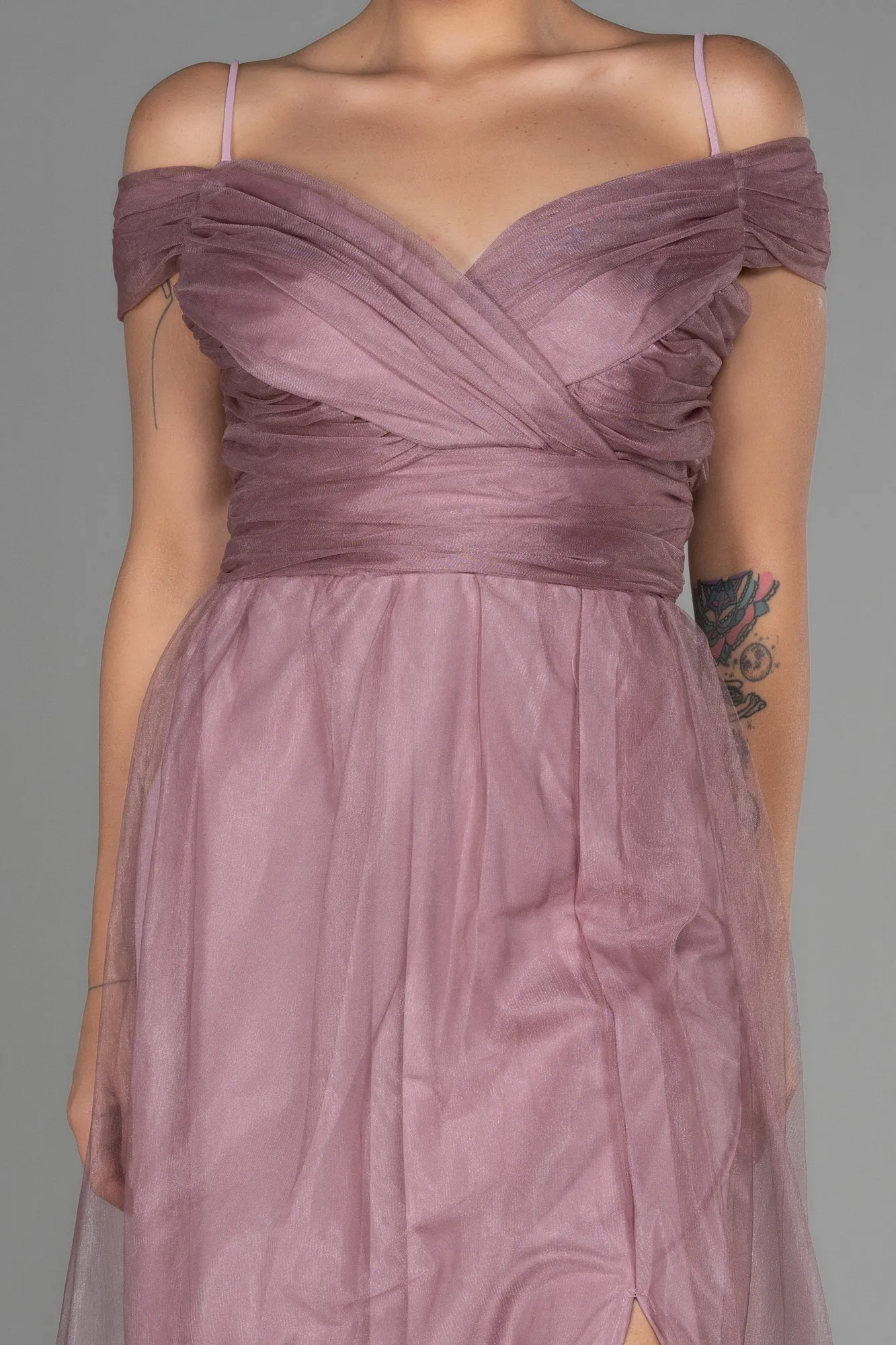 Rose Colored-Long Evening Dress ABU2336