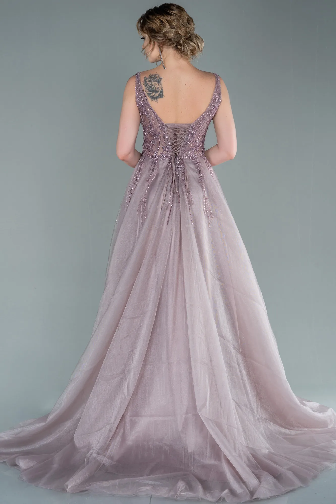 Rose Colored-Long Haute Couture ABU2377