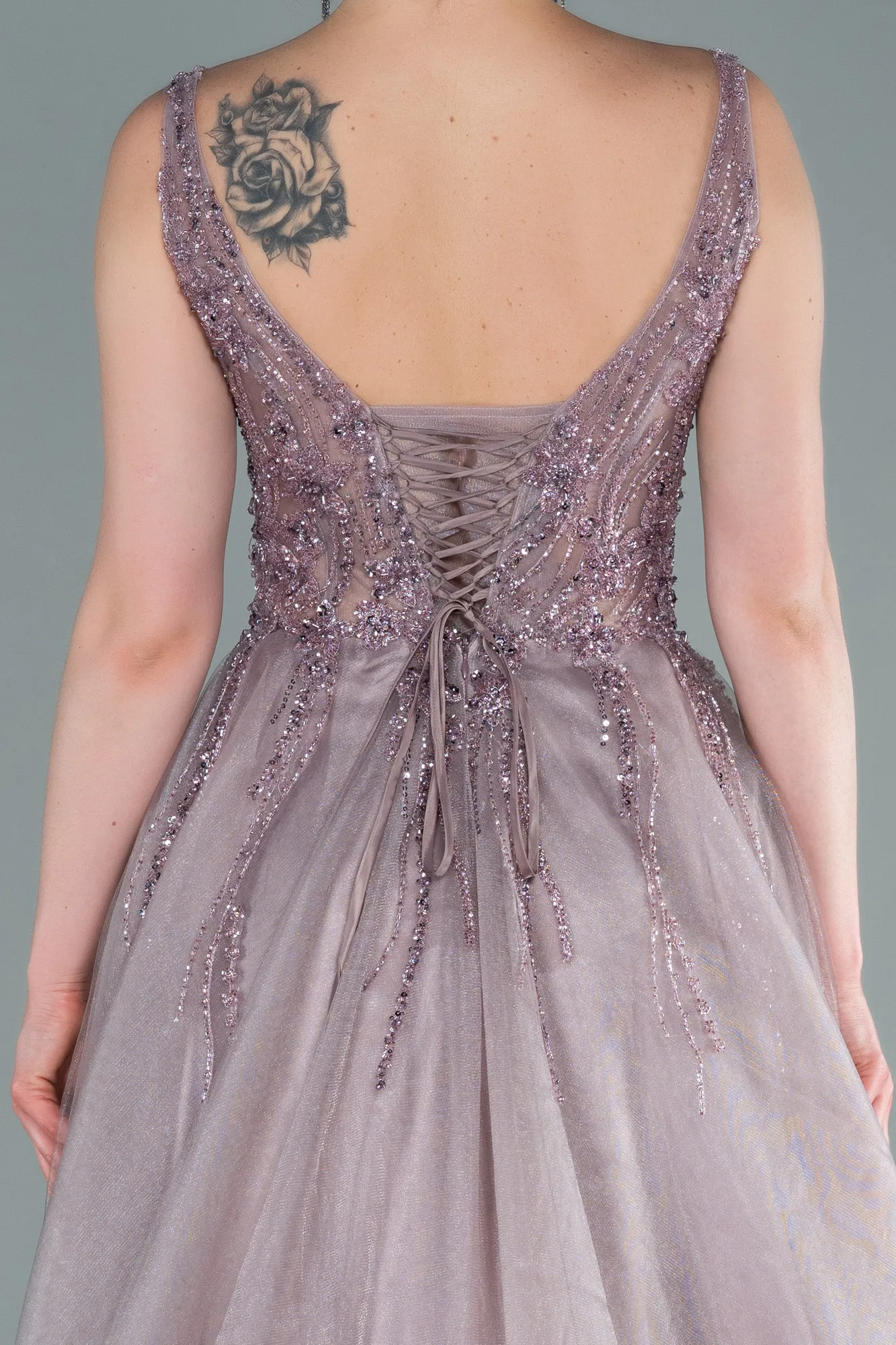 Rose Colored-Long Haute Couture ABU2377