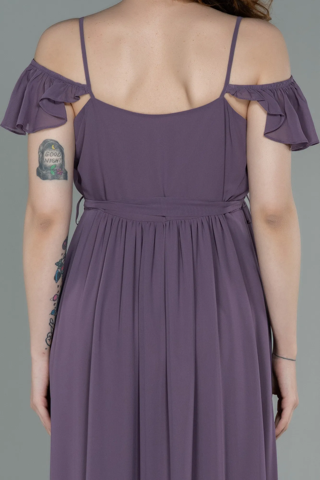 Rose Colored-Long Pregnancy Evening Dress ABU756